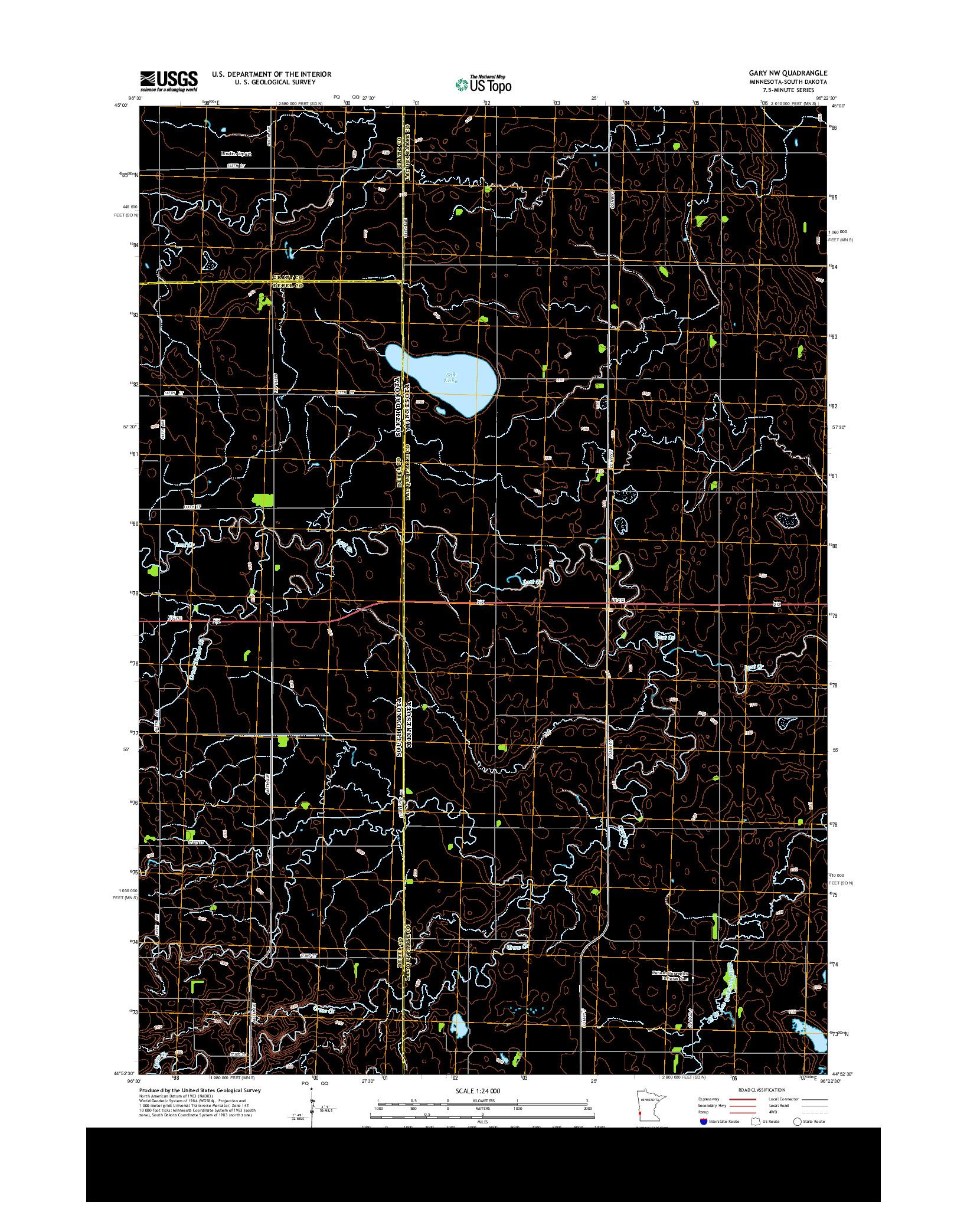 USGS US TOPO 7.5-MINUTE MAP FOR GARY NW, MN-SD 2013