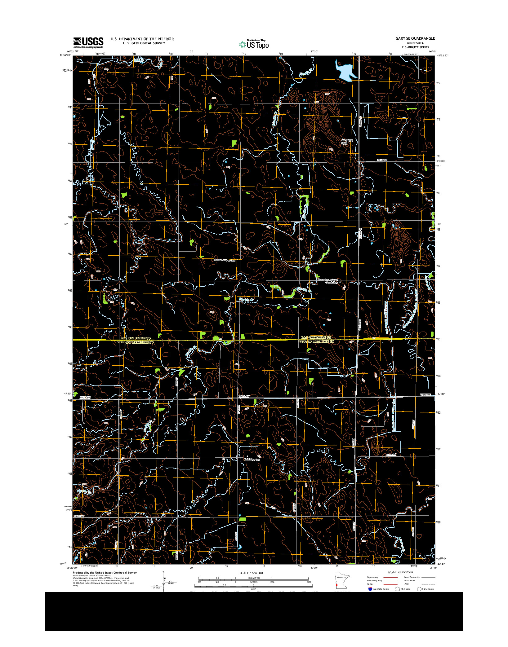 USGS US TOPO 7.5-MINUTE MAP FOR GARY SE, MN 2013