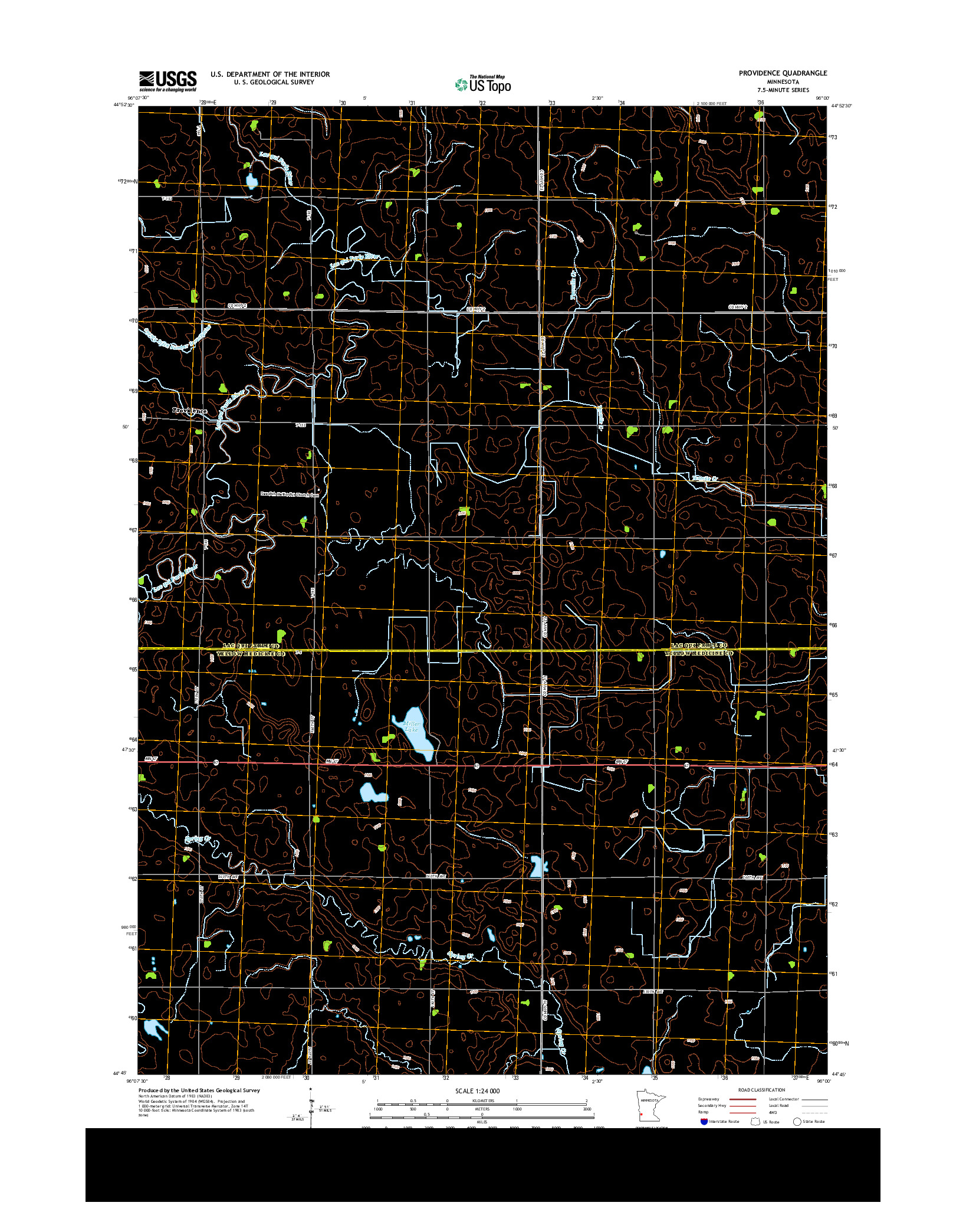 USGS US TOPO 7.5-MINUTE MAP FOR PROVIDENCE, MN 2013