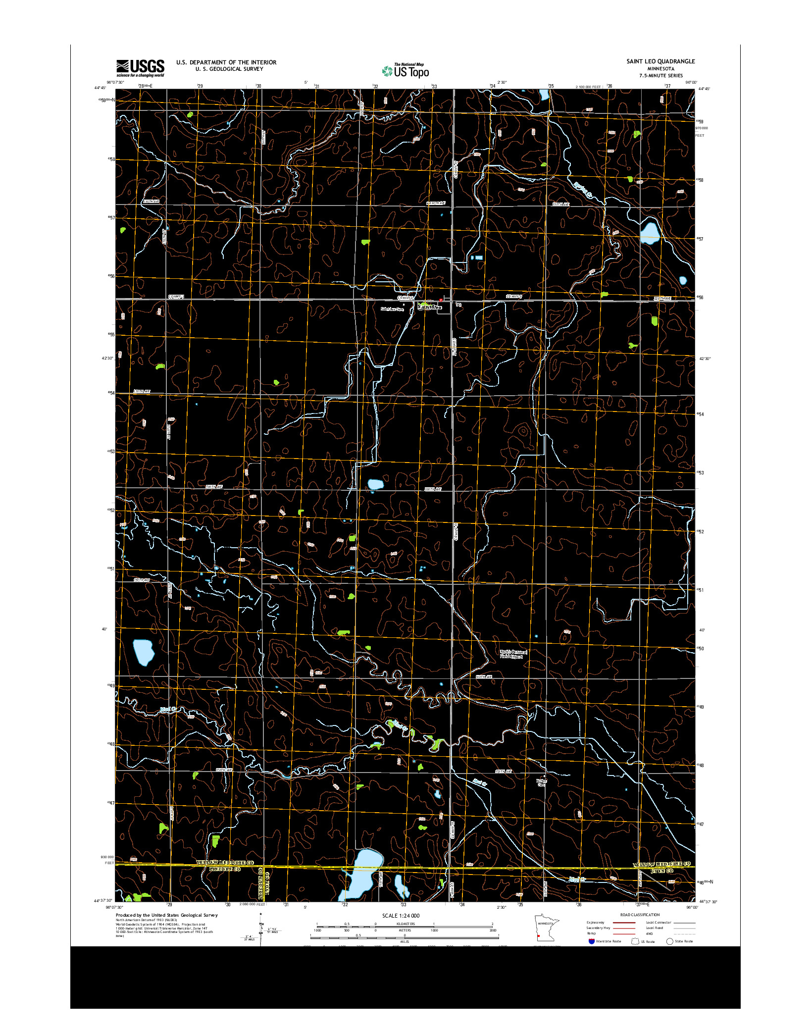 USGS US TOPO 7.5-MINUTE MAP FOR SAINT LEO, MN 2013