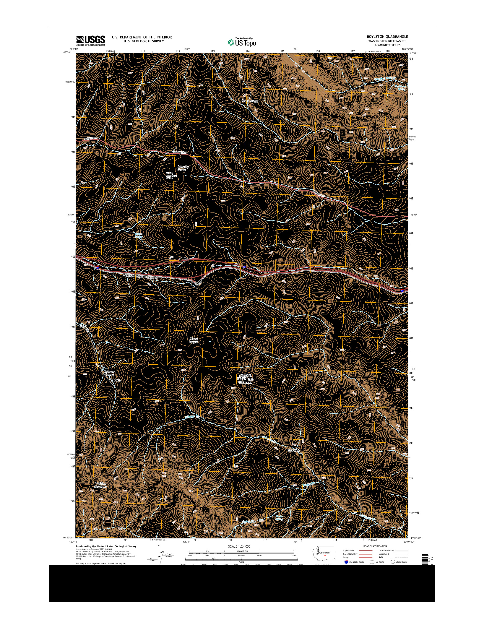 USGS US TOPO 7.5-MINUTE MAP FOR BOYLSTON, WA 2013