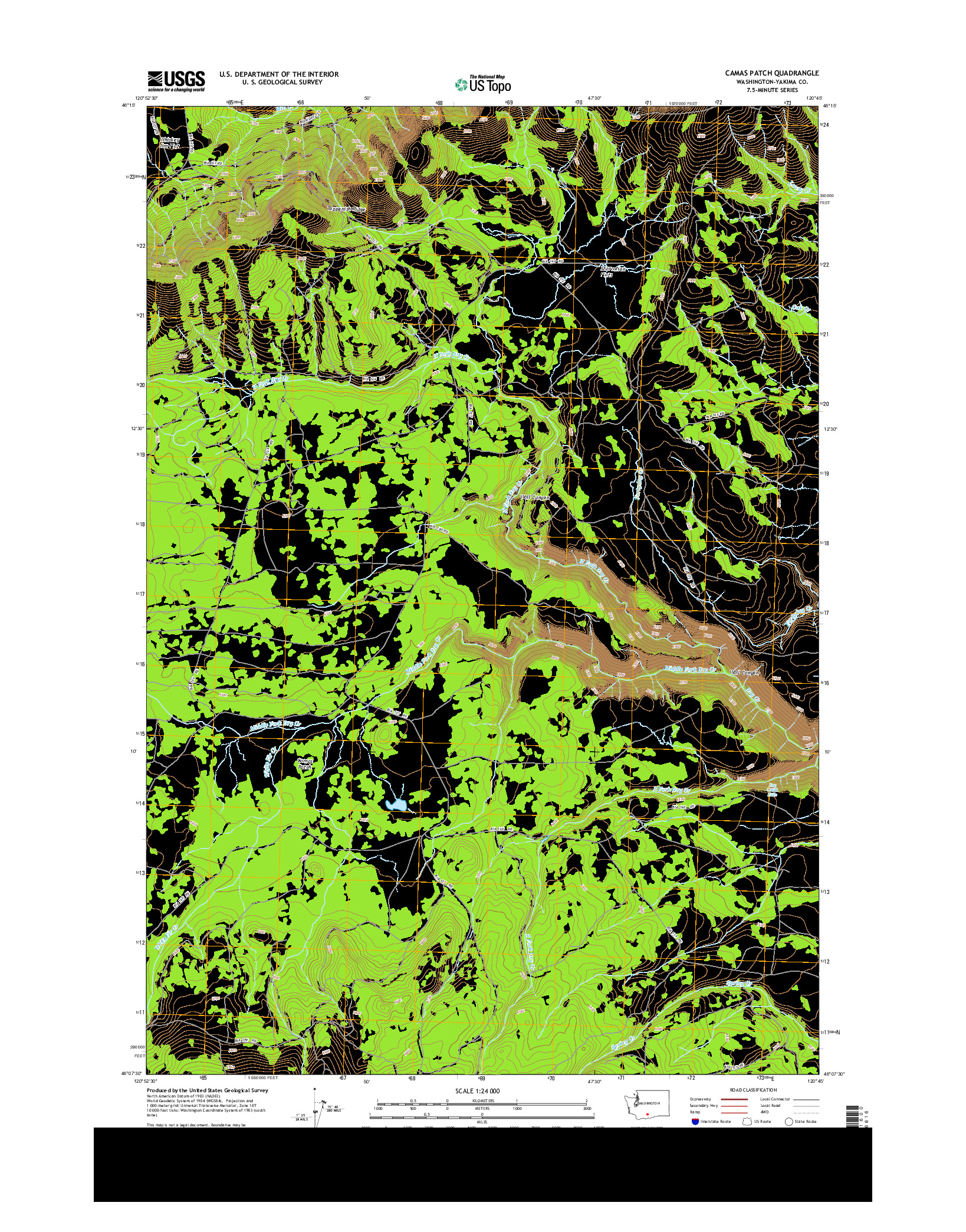 USGS US TOPO 7.5-MINUTE MAP FOR CAMAS PATCH, WA 2013