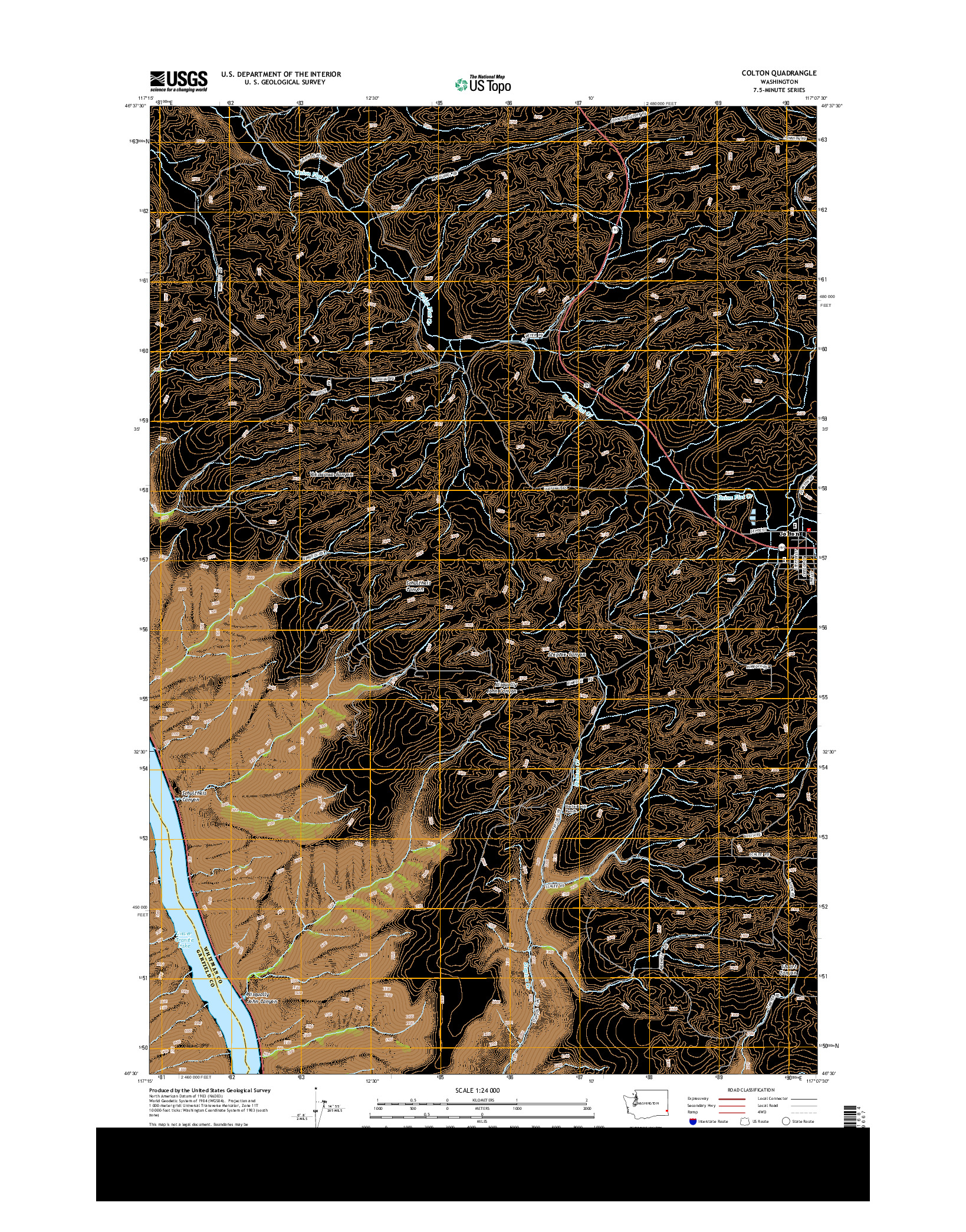 USGS US TOPO 7.5-MINUTE MAP FOR COLTON, WA 2013