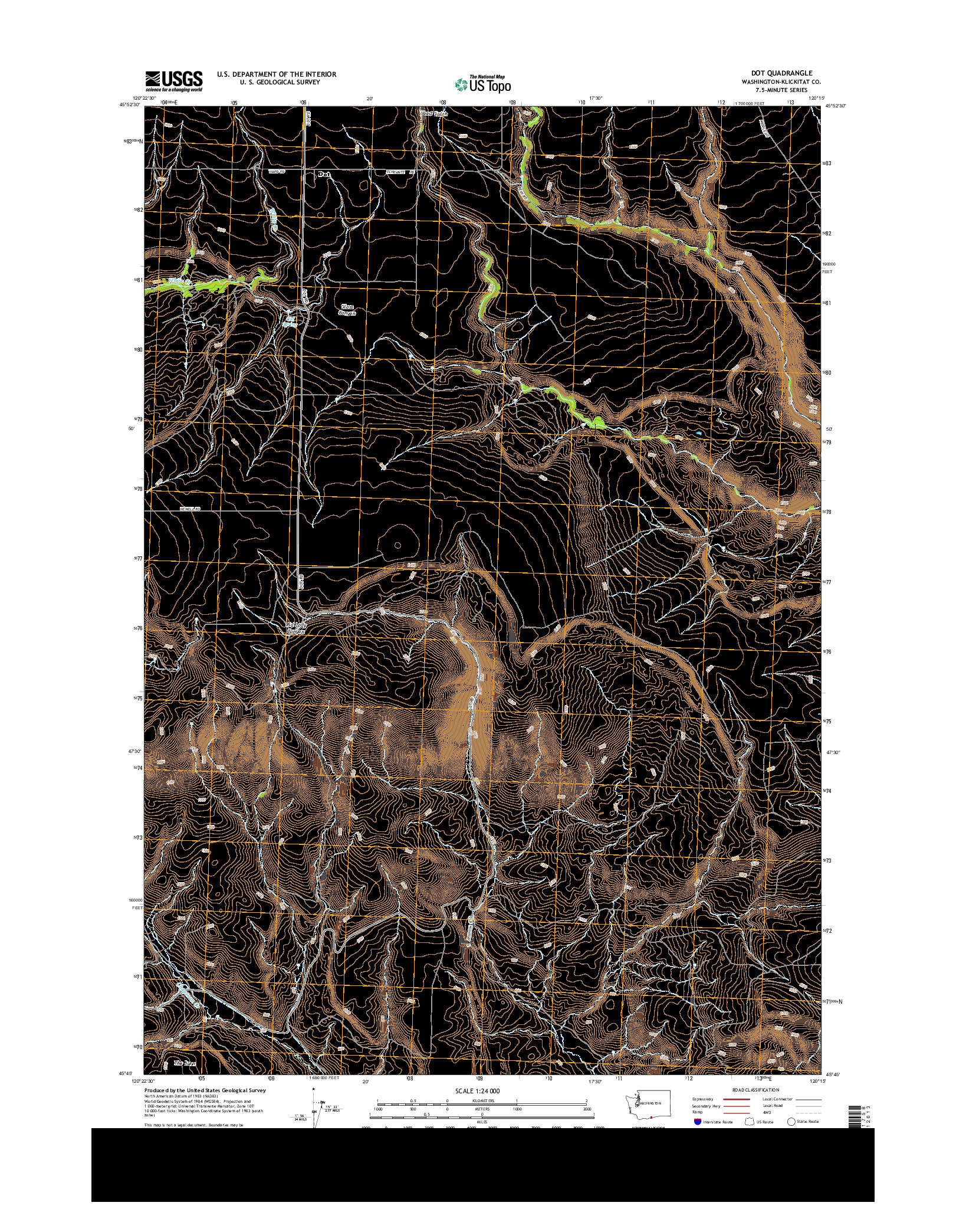 USGS US TOPO 7.5-MINUTE MAP FOR DOT, WA 2013