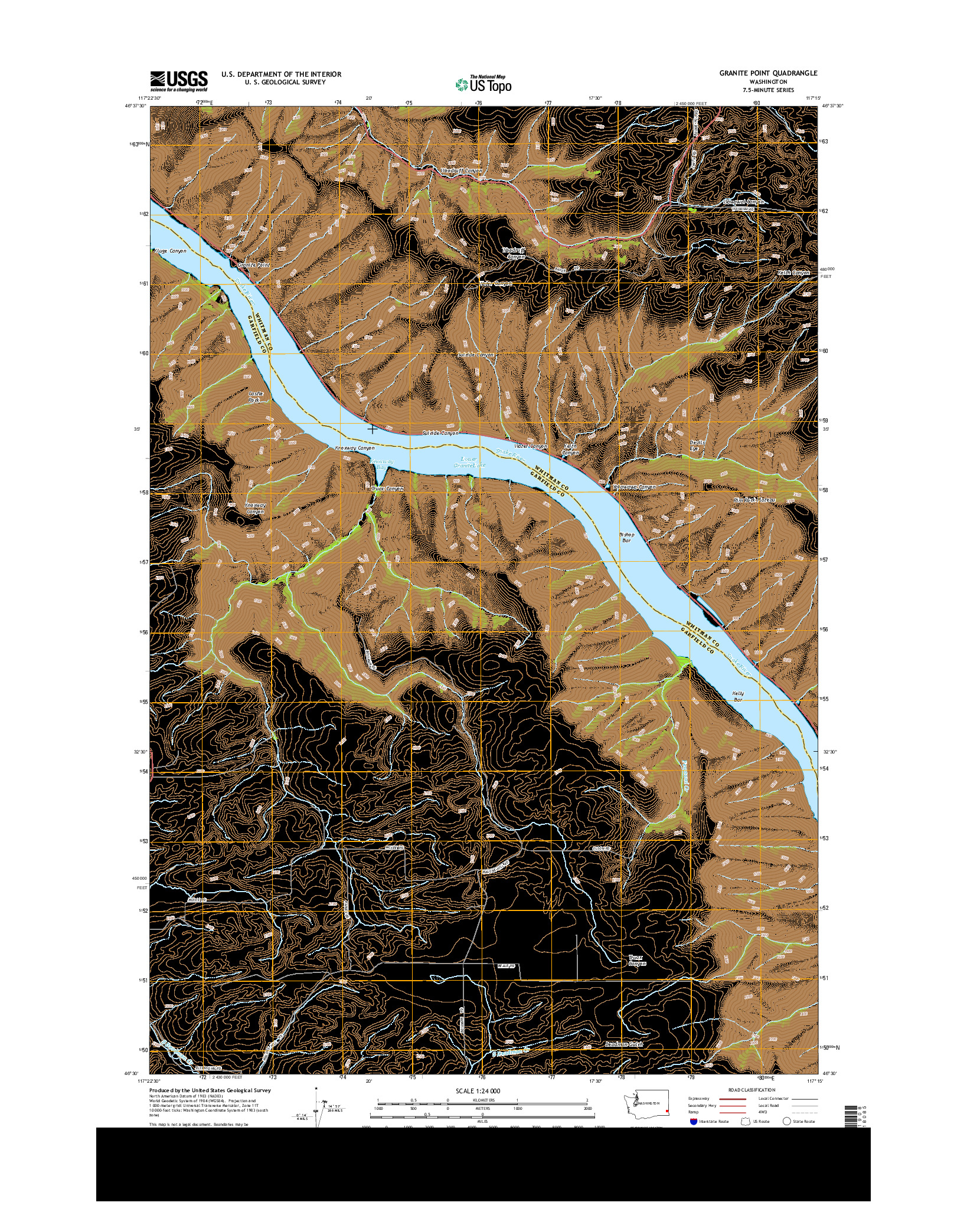USGS US TOPO 7.5-MINUTE MAP FOR GRANITE POINT, WA 2013