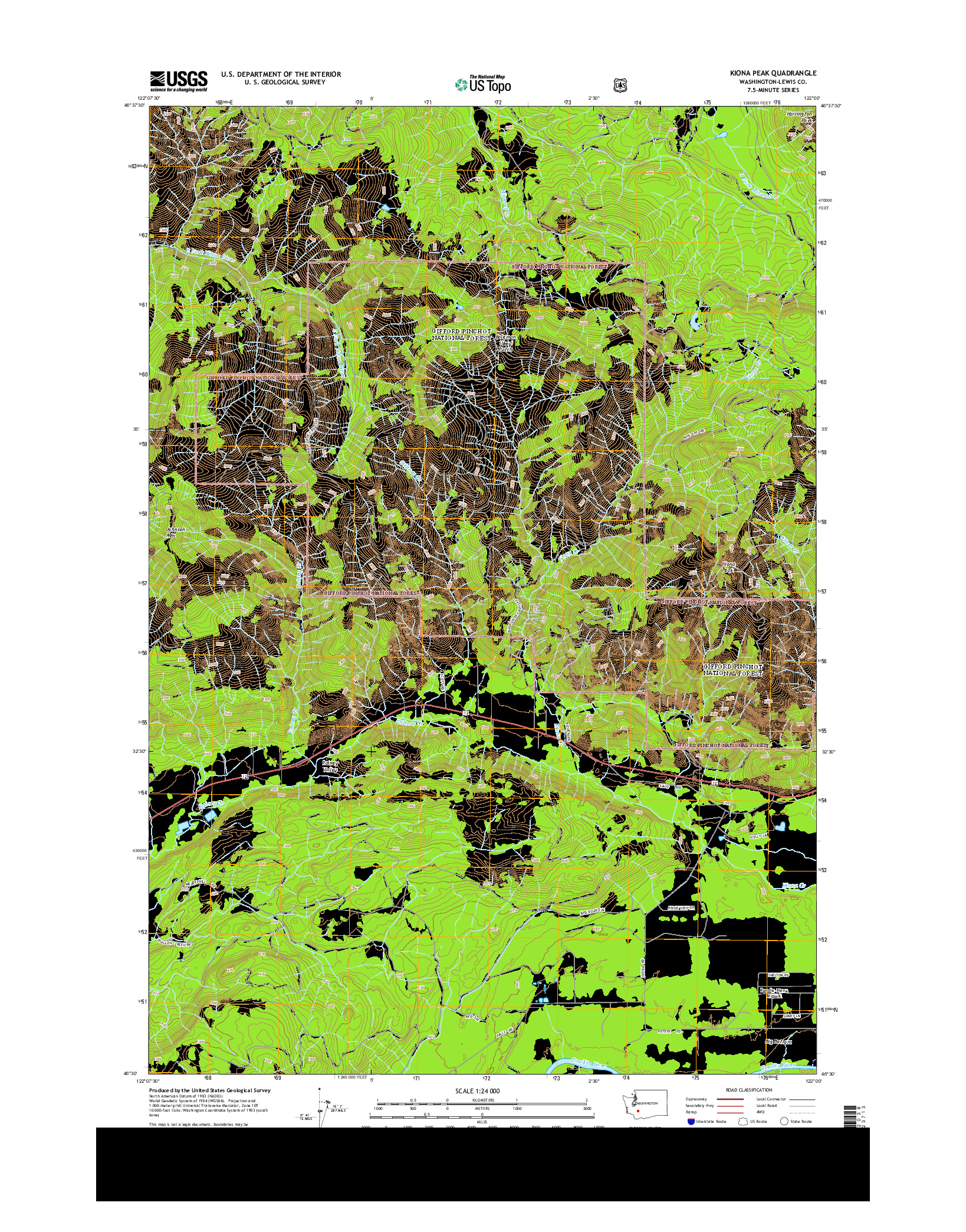 USGS US TOPO 7.5-MINUTE MAP FOR KIONA PEAK, WA 2013