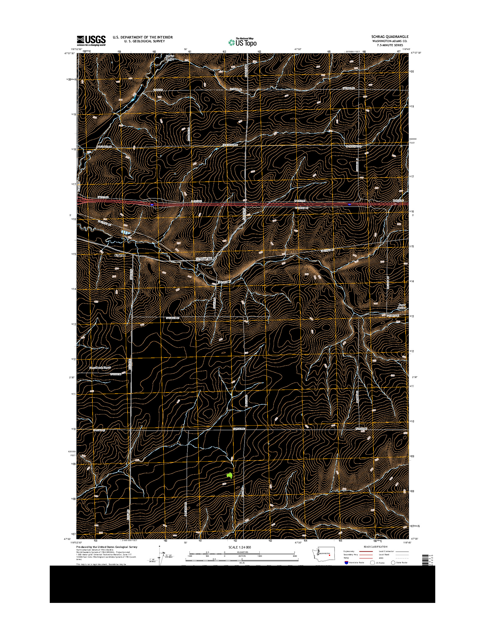 USGS US TOPO 7.5-MINUTE MAP FOR SCHRAG, WA 2013