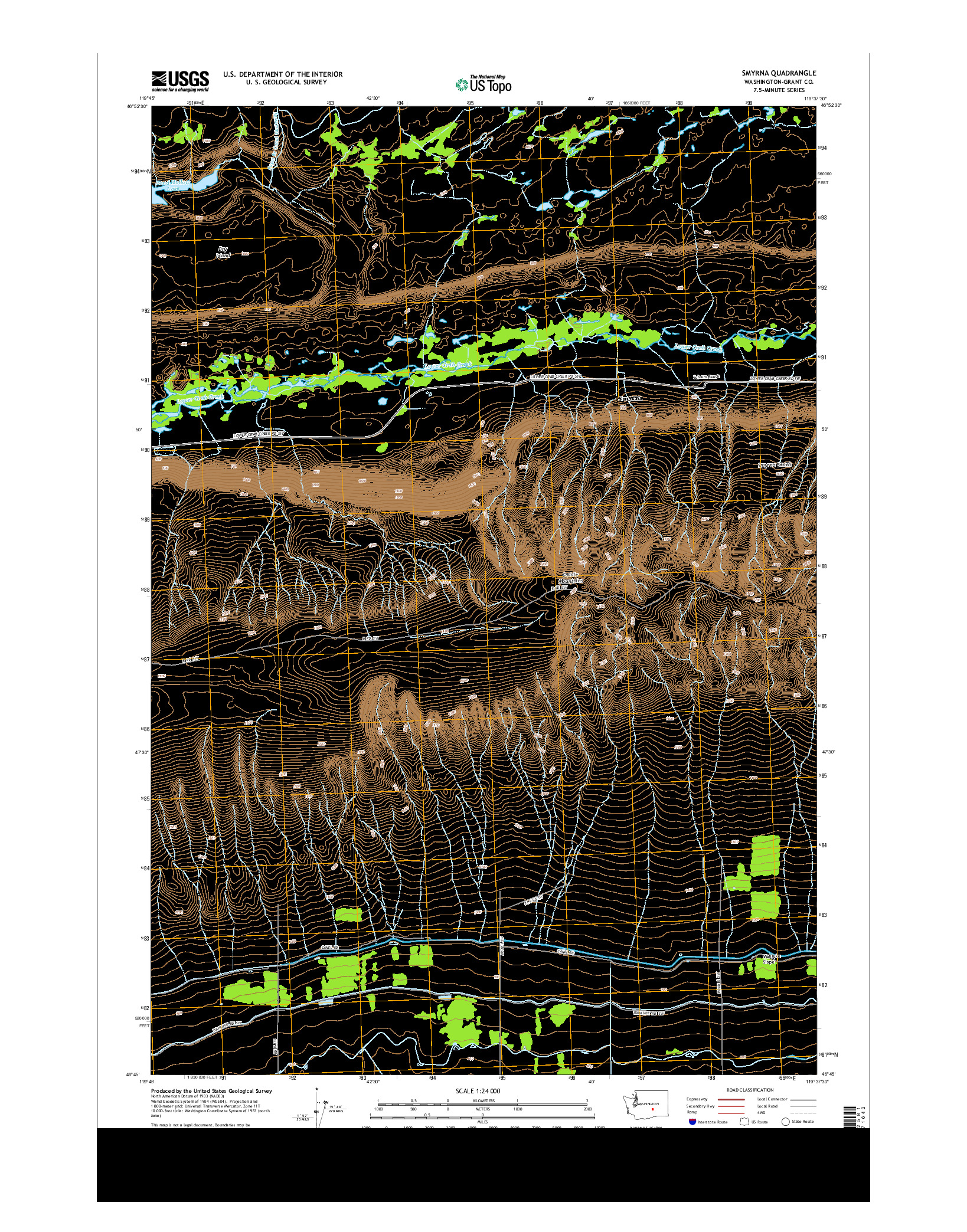 USGS US TOPO 7.5-MINUTE MAP FOR SMYRNA, WA 2013