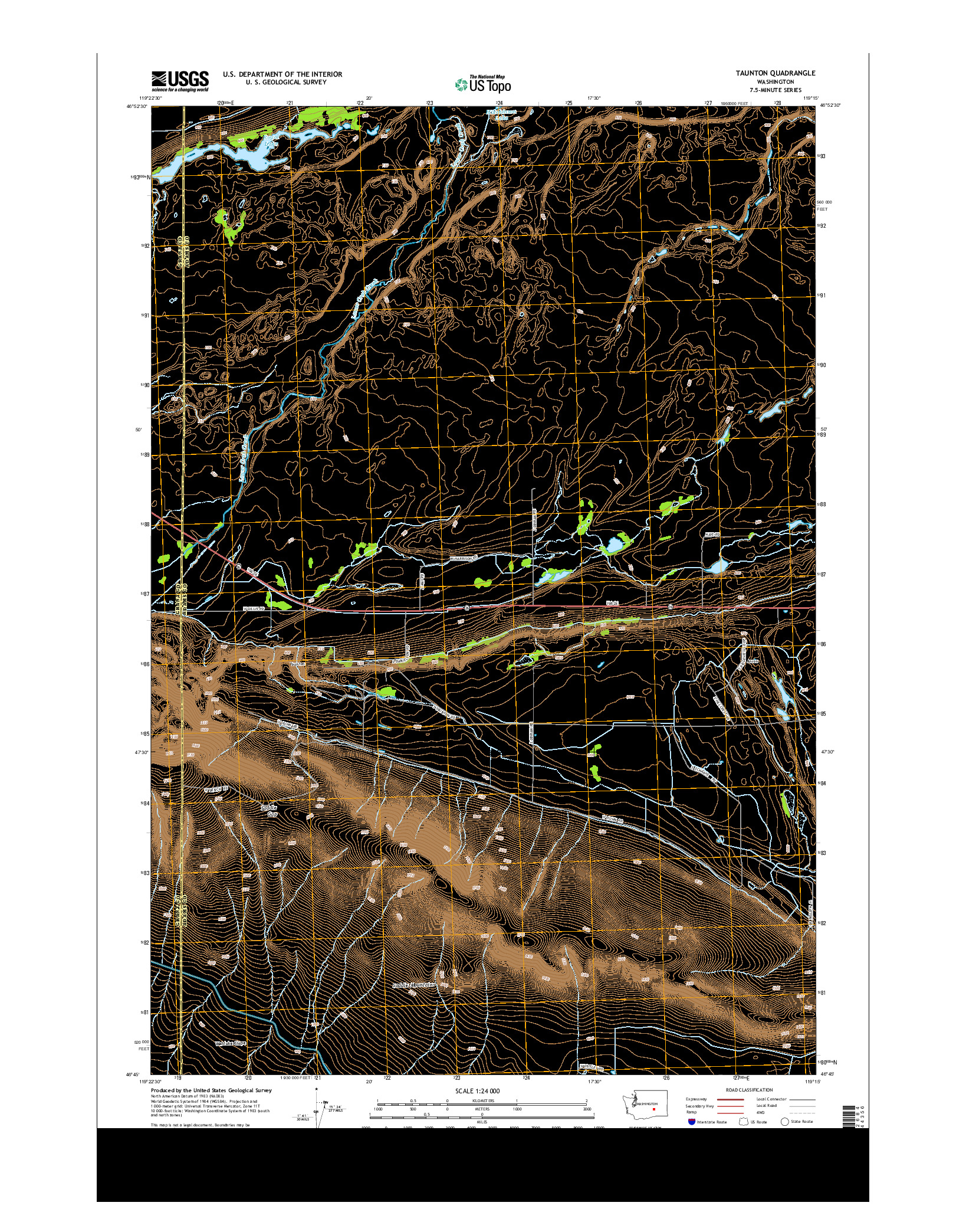 USGS US TOPO 7.5-MINUTE MAP FOR TAUNTON, WA 2013