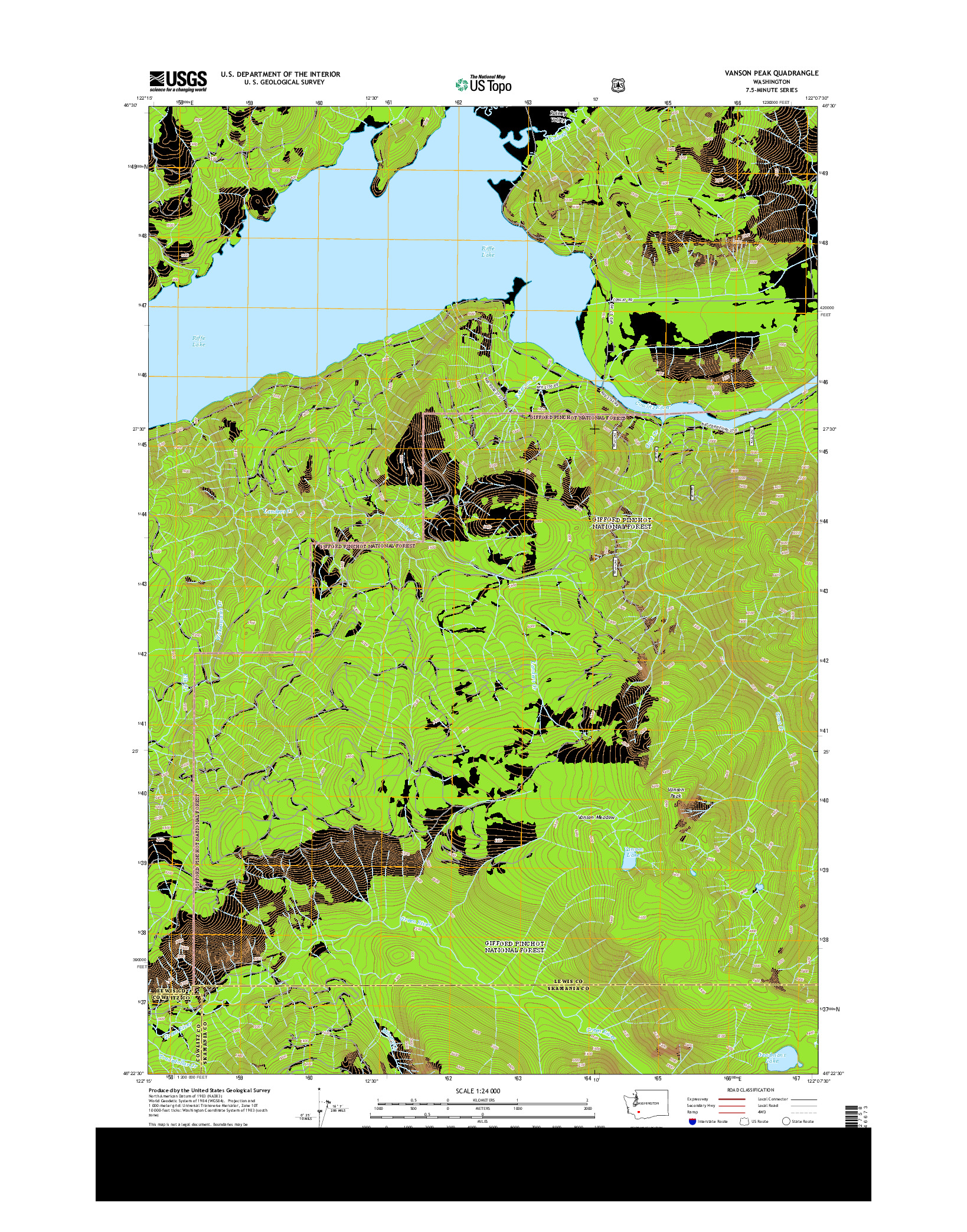 USGS US TOPO 7.5-MINUTE MAP FOR VANSON PEAK, WA 2013