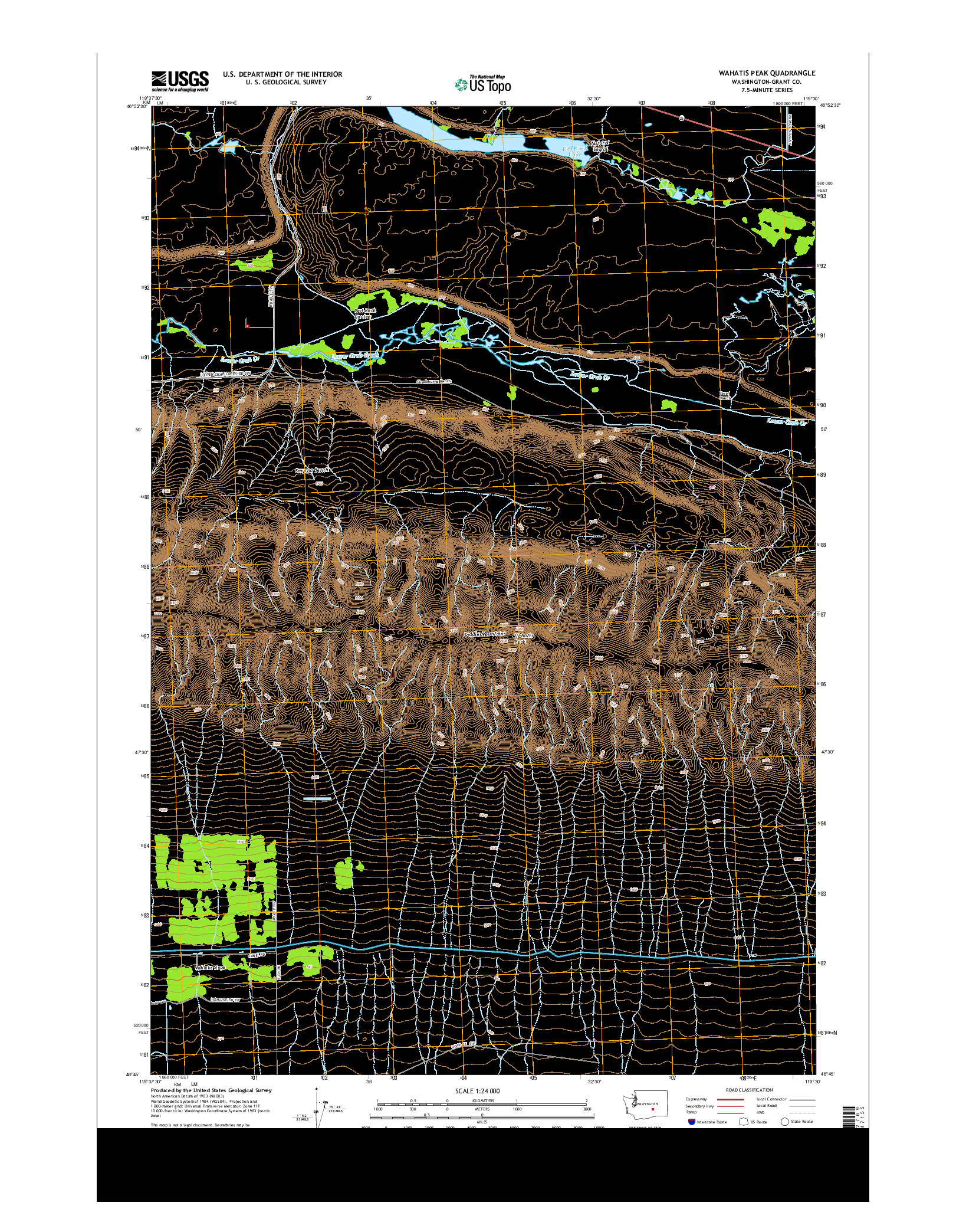 USGS US TOPO 7.5-MINUTE MAP FOR WAHATIS PEAK, WA 2013