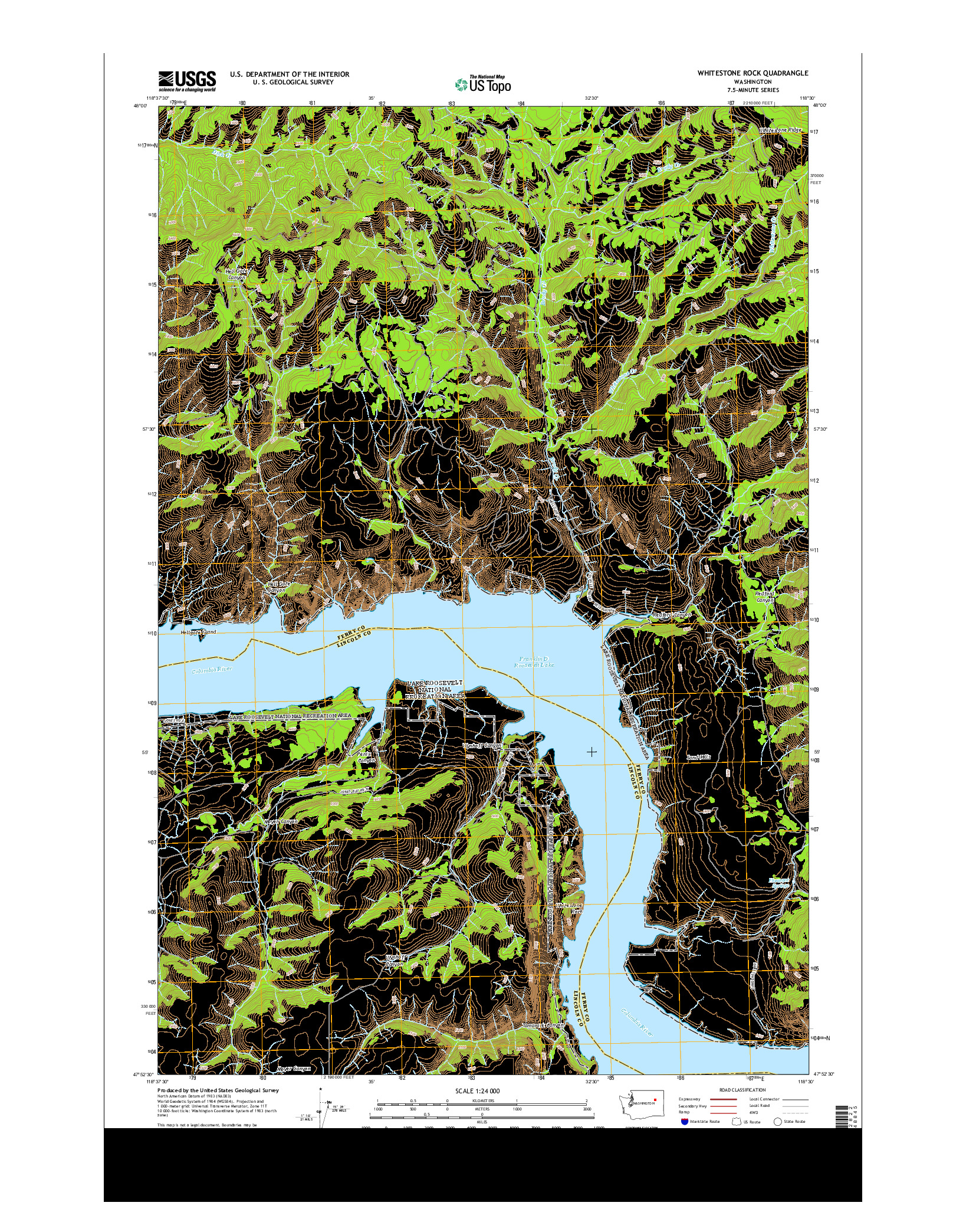 USGS US TOPO 7.5-MINUTE MAP FOR WHITESTONE ROCK, WA 2013