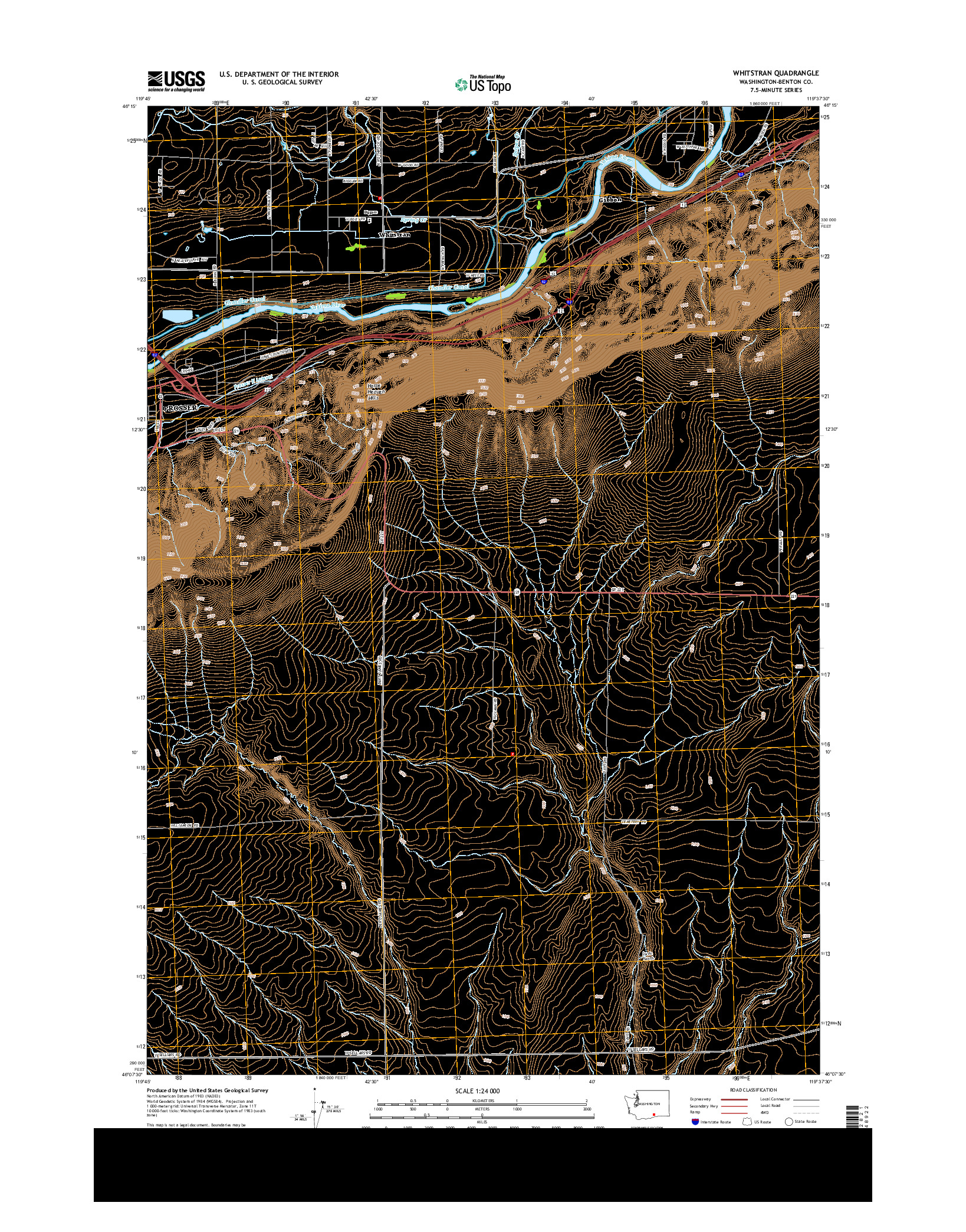 USGS US TOPO 7.5-MINUTE MAP FOR WHITSTRAN, WA 2013