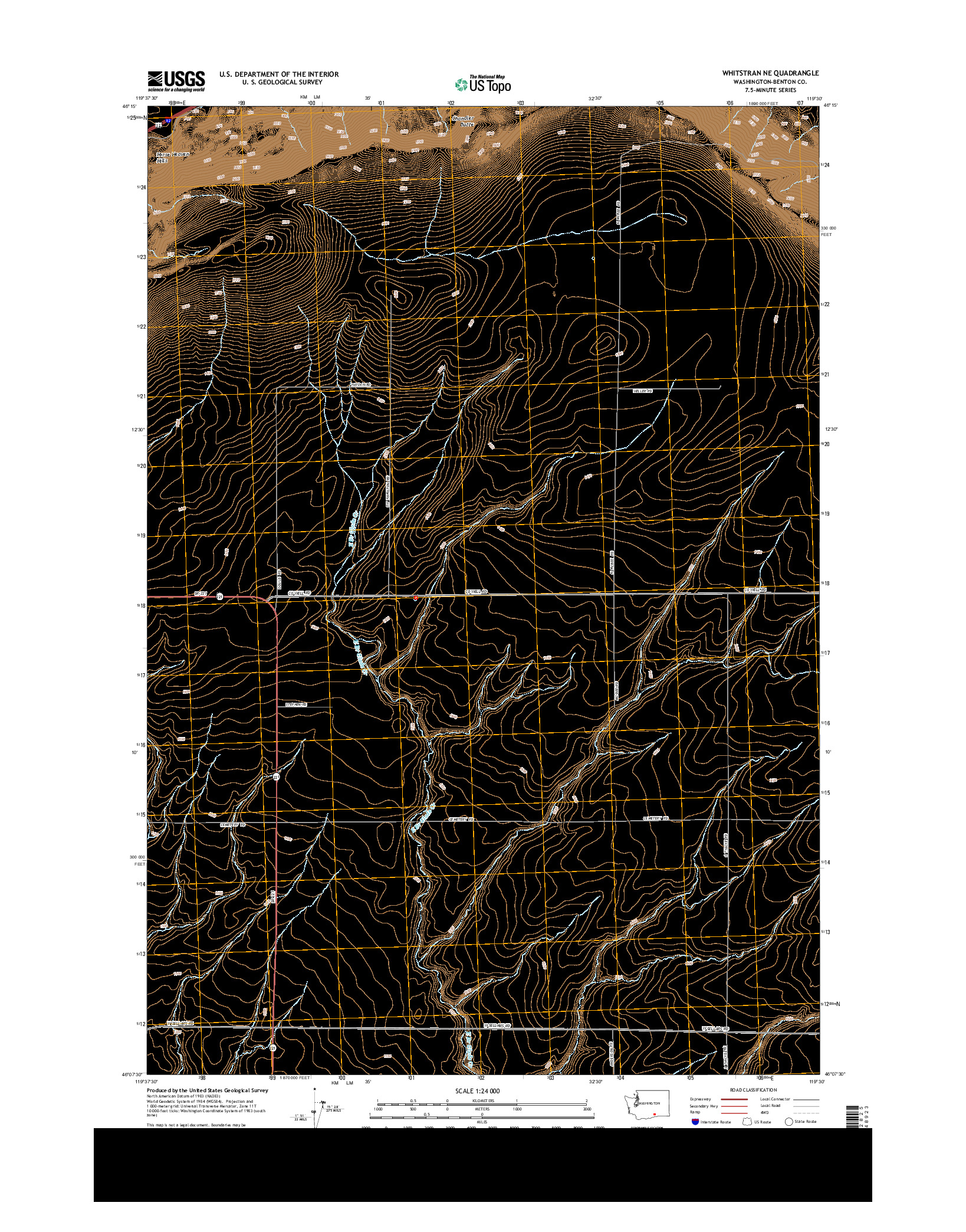 USGS US TOPO 7.5-MINUTE MAP FOR WHITSTRAN NE, WA 2013