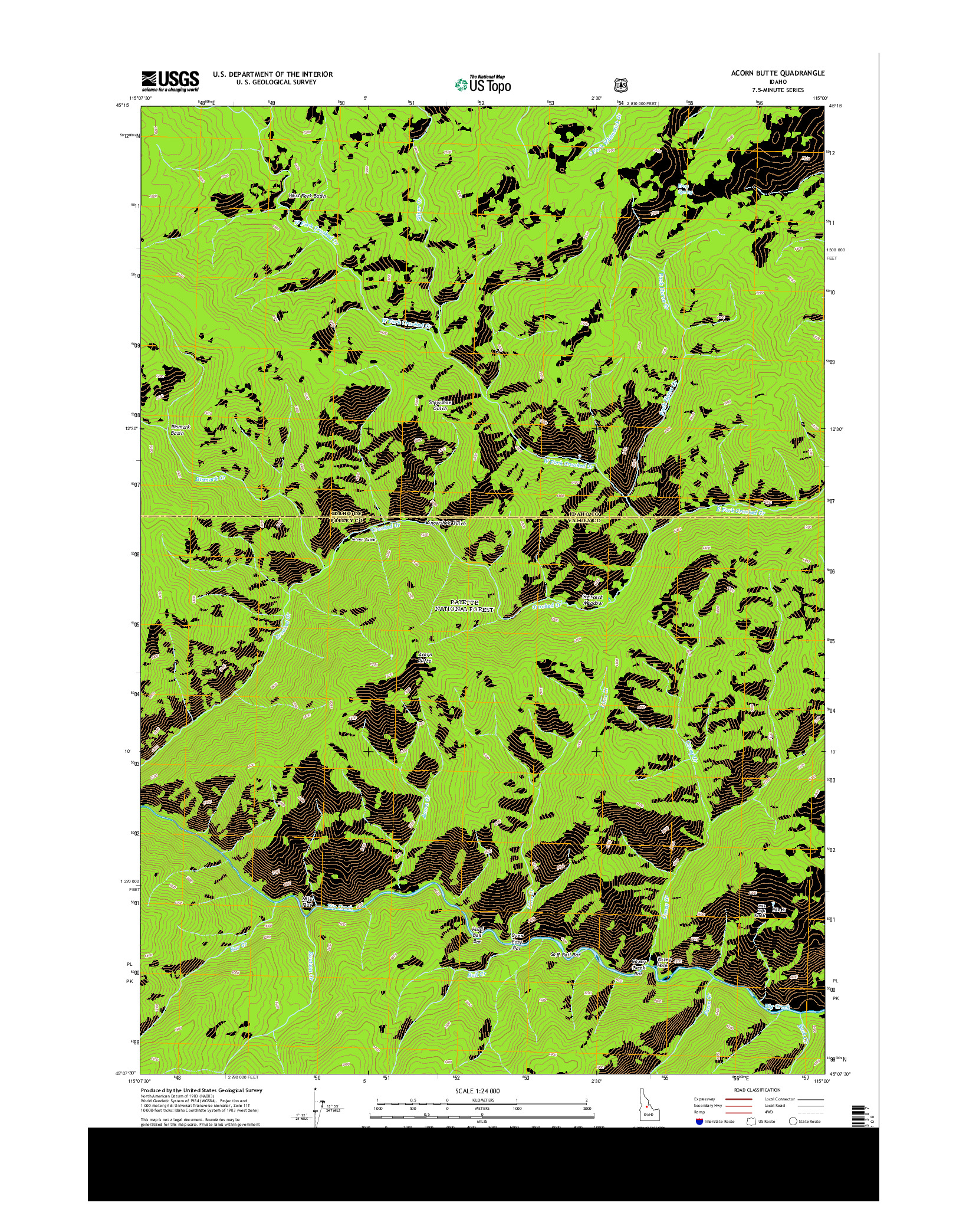 USGS US TOPO 7.5-MINUTE MAP FOR ACORN BUTTE, ID 2013