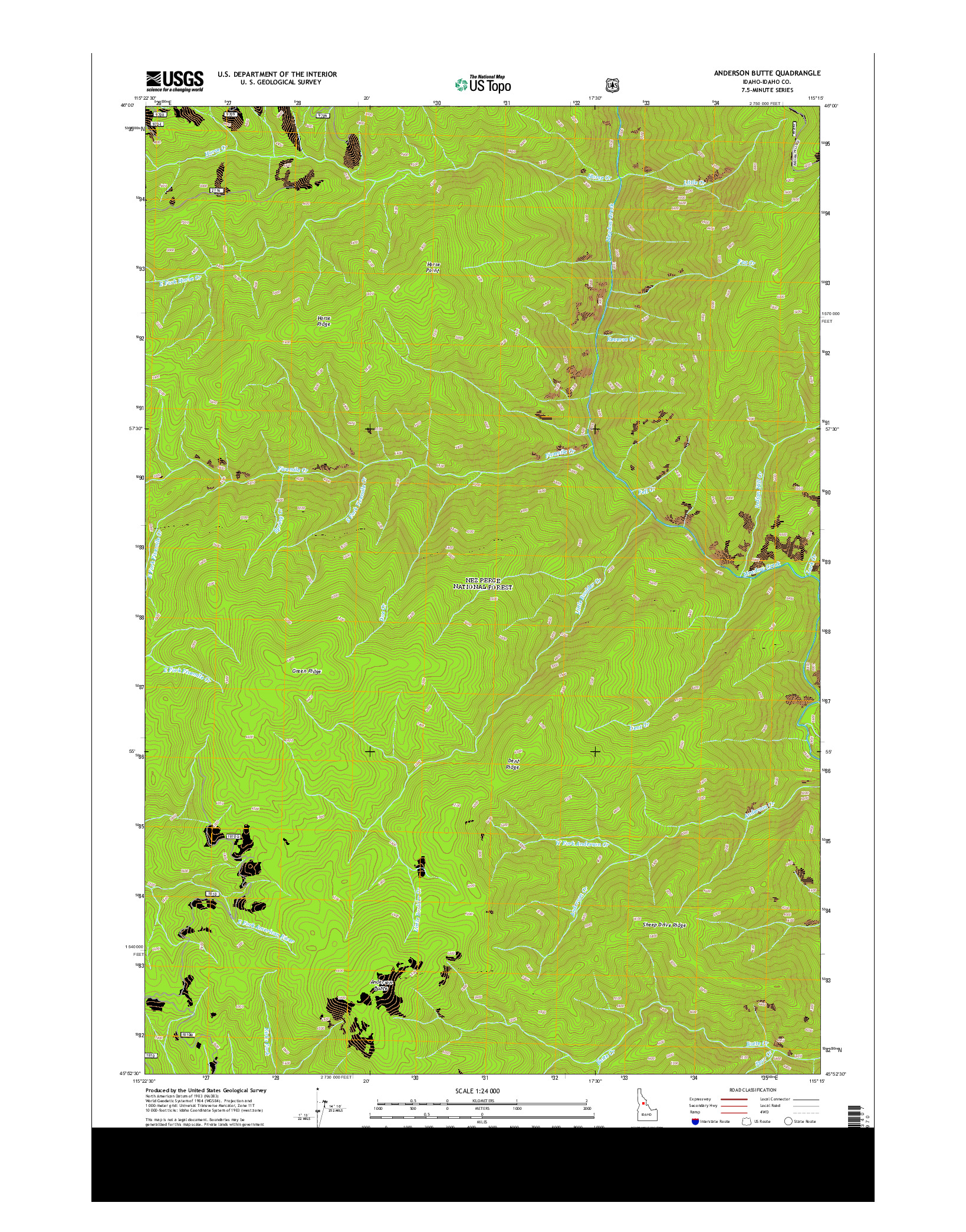 USGS US TOPO 7.5-MINUTE MAP FOR ANDERSON BUTTE, ID 2013