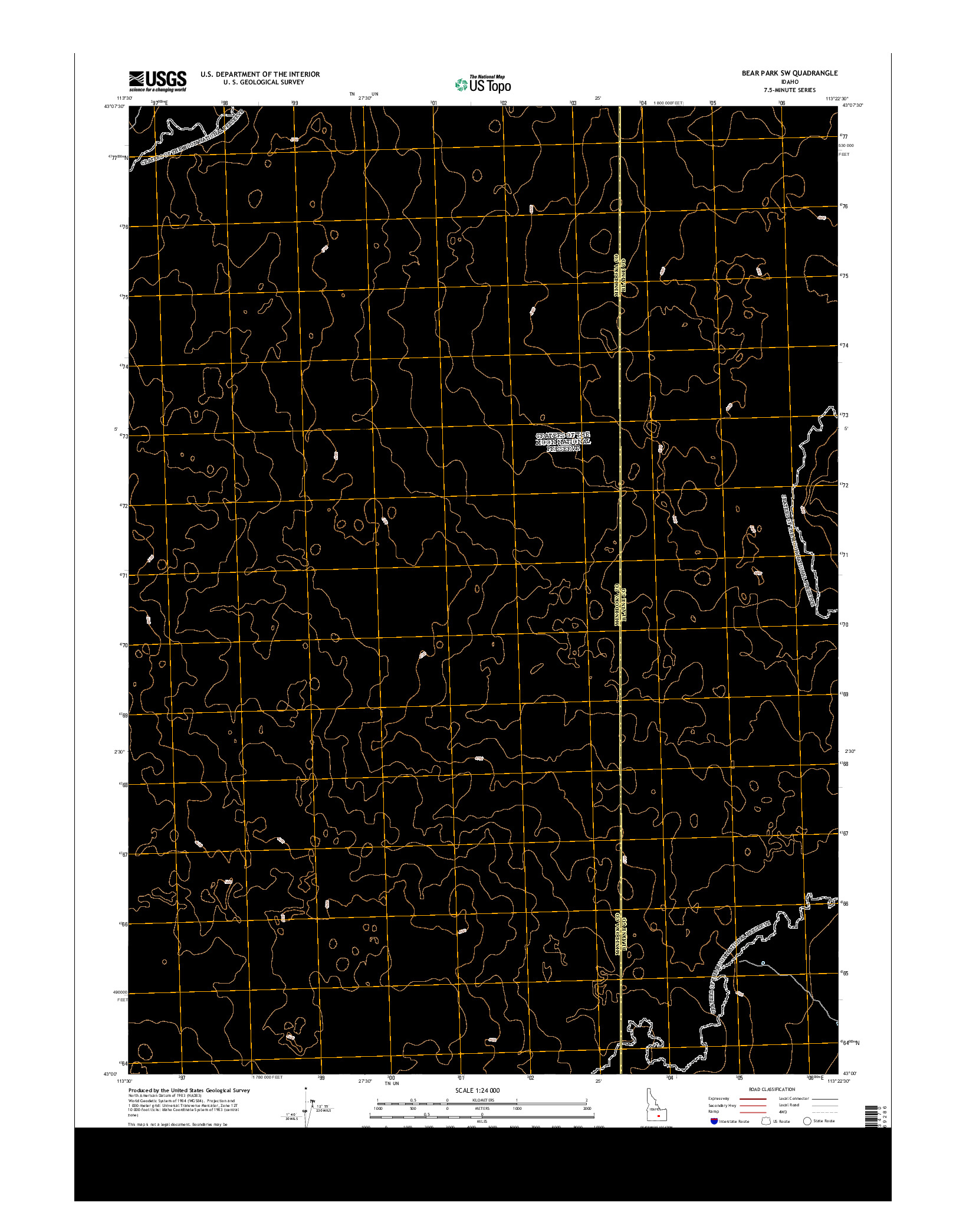 USGS US TOPO 7.5-MINUTE MAP FOR BEAR PARK SW, ID 2013
