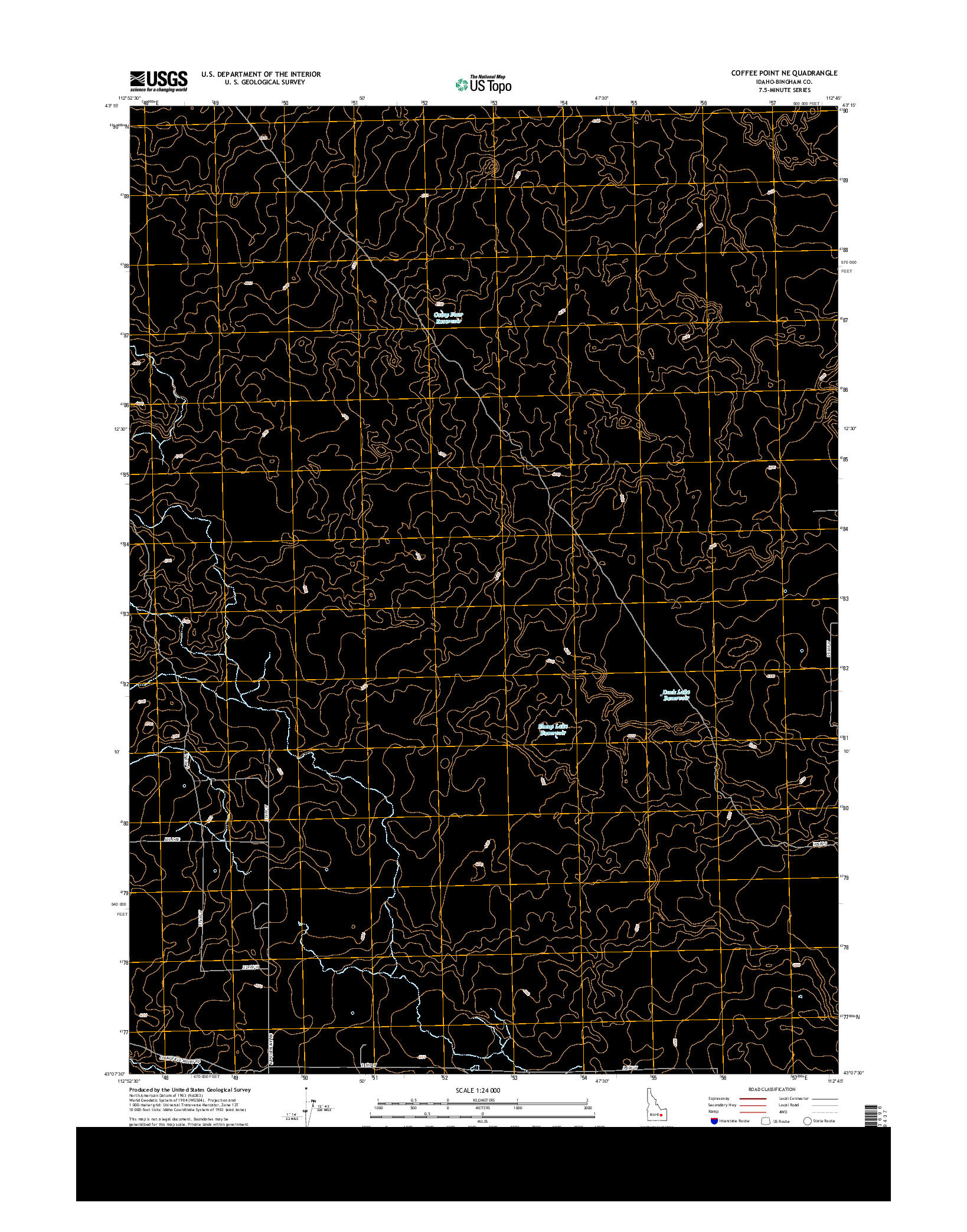 USGS US TOPO 7.5-MINUTE MAP FOR COFFEE POINT NE, ID 2013