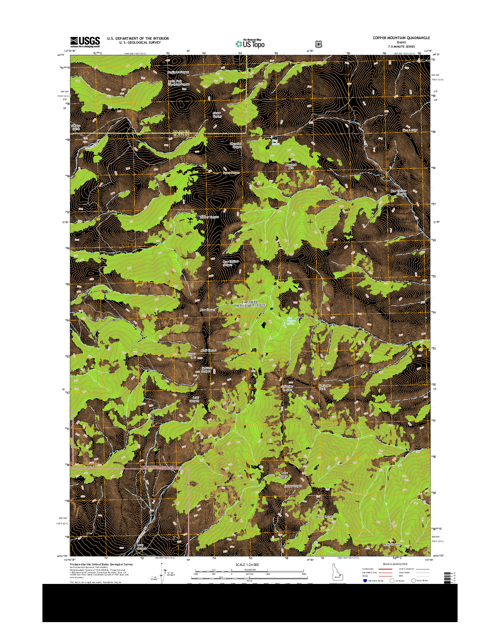 USGS US TOPO 7.5-MINUTE MAP FOR COPPER MOUNTAIN, ID 2013