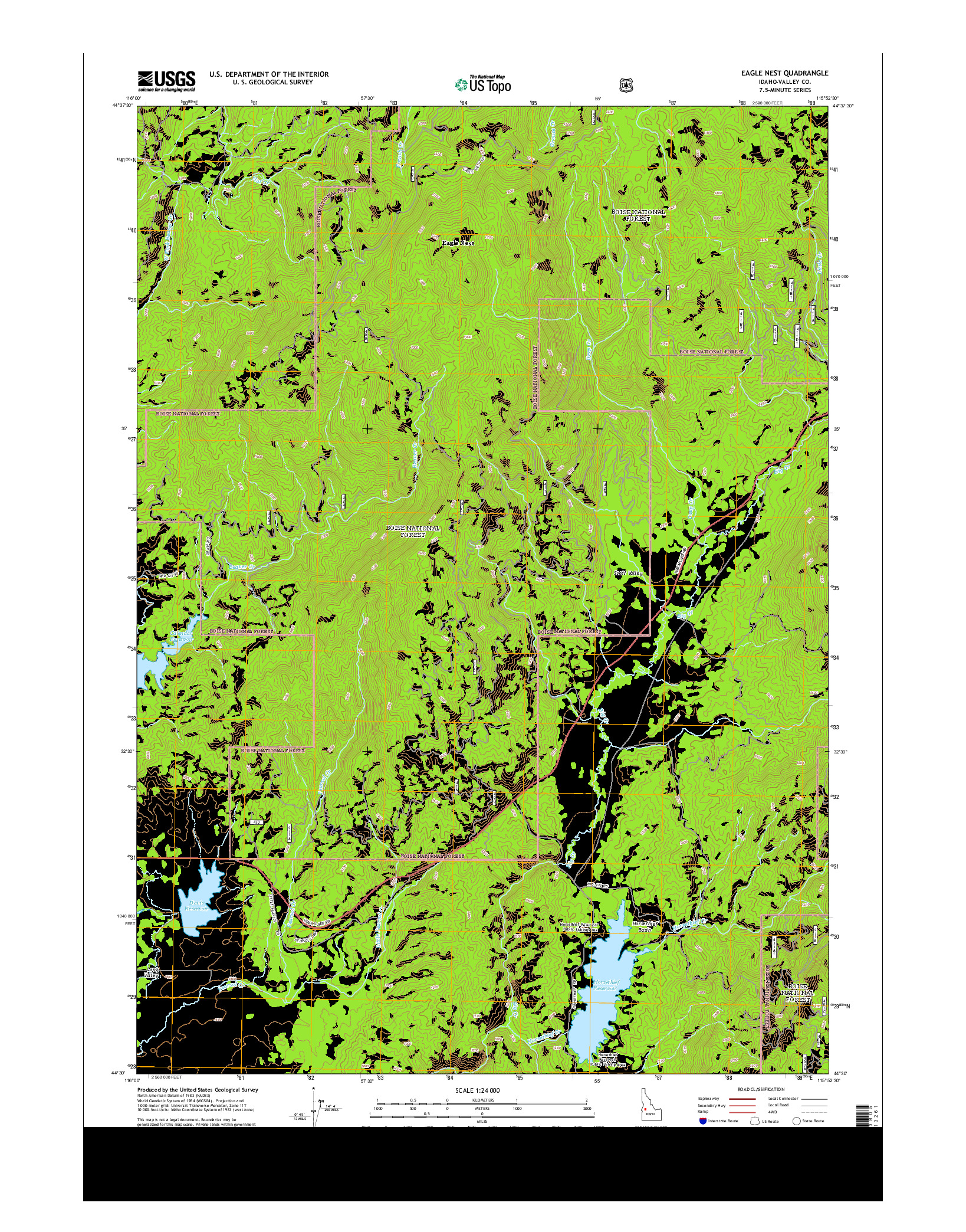 USGS US TOPO 7.5-MINUTE MAP FOR EAGLE NEST, ID 2013