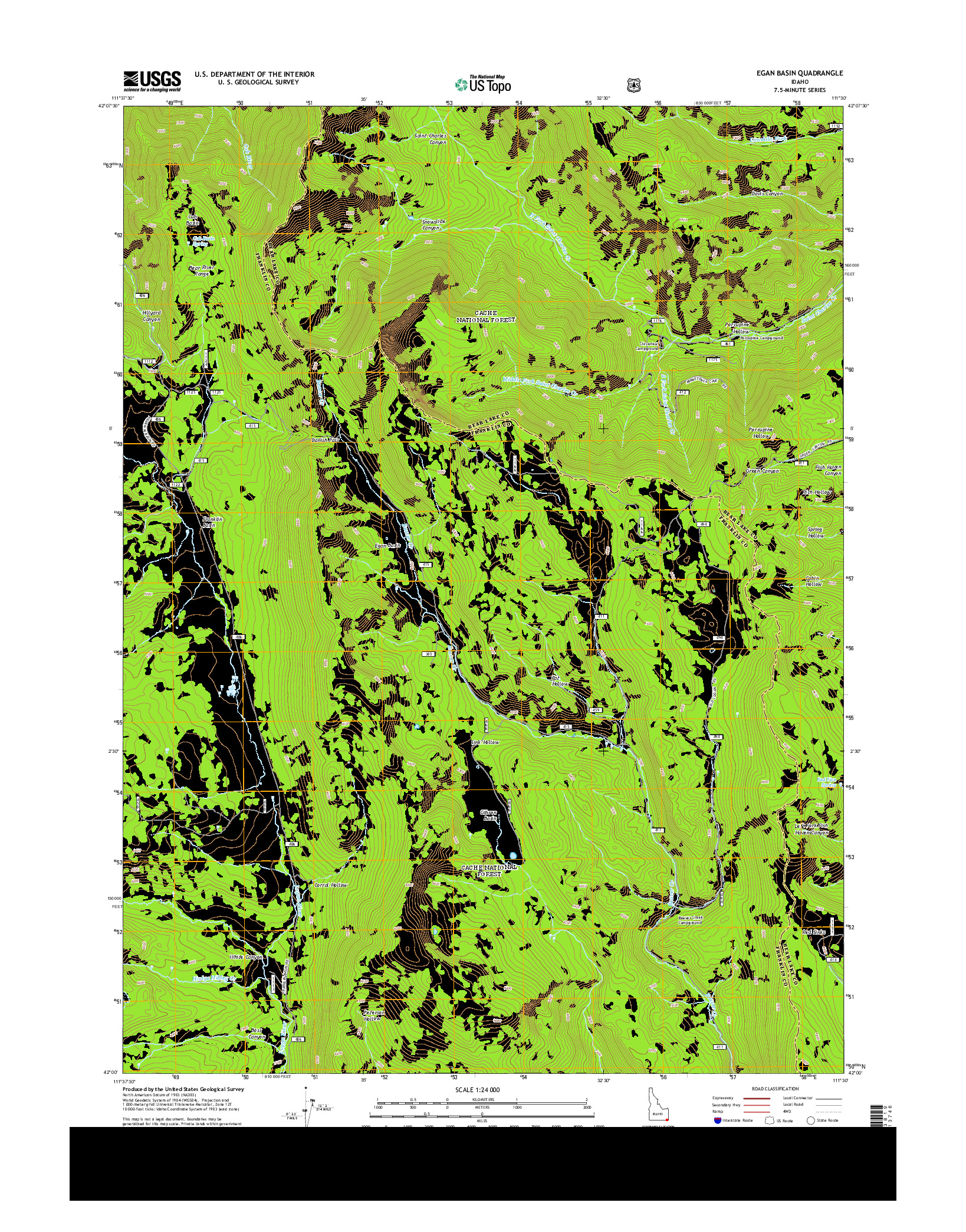 USGS US TOPO 7.5-MINUTE MAP FOR EGAN BASIN, ID 2013