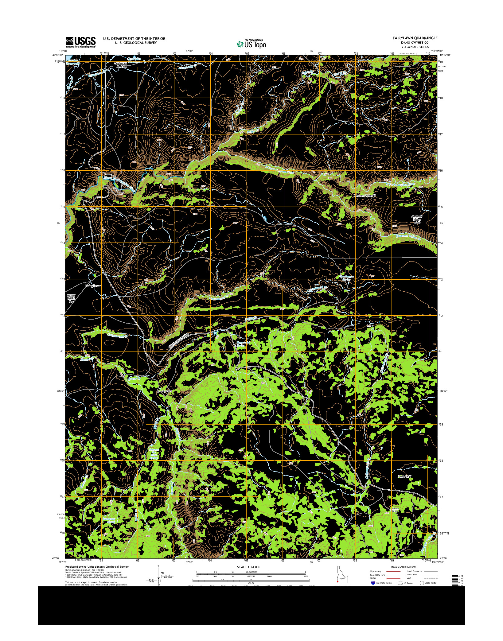 USGS US TOPO 7.5-MINUTE MAP FOR FAIRYLAWN, ID 2013