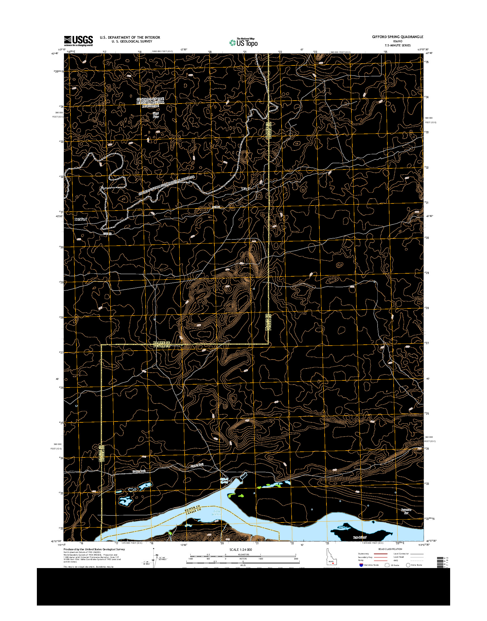 USGS US TOPO 7.5-MINUTE MAP FOR GIFFORD SPRING, ID 2013