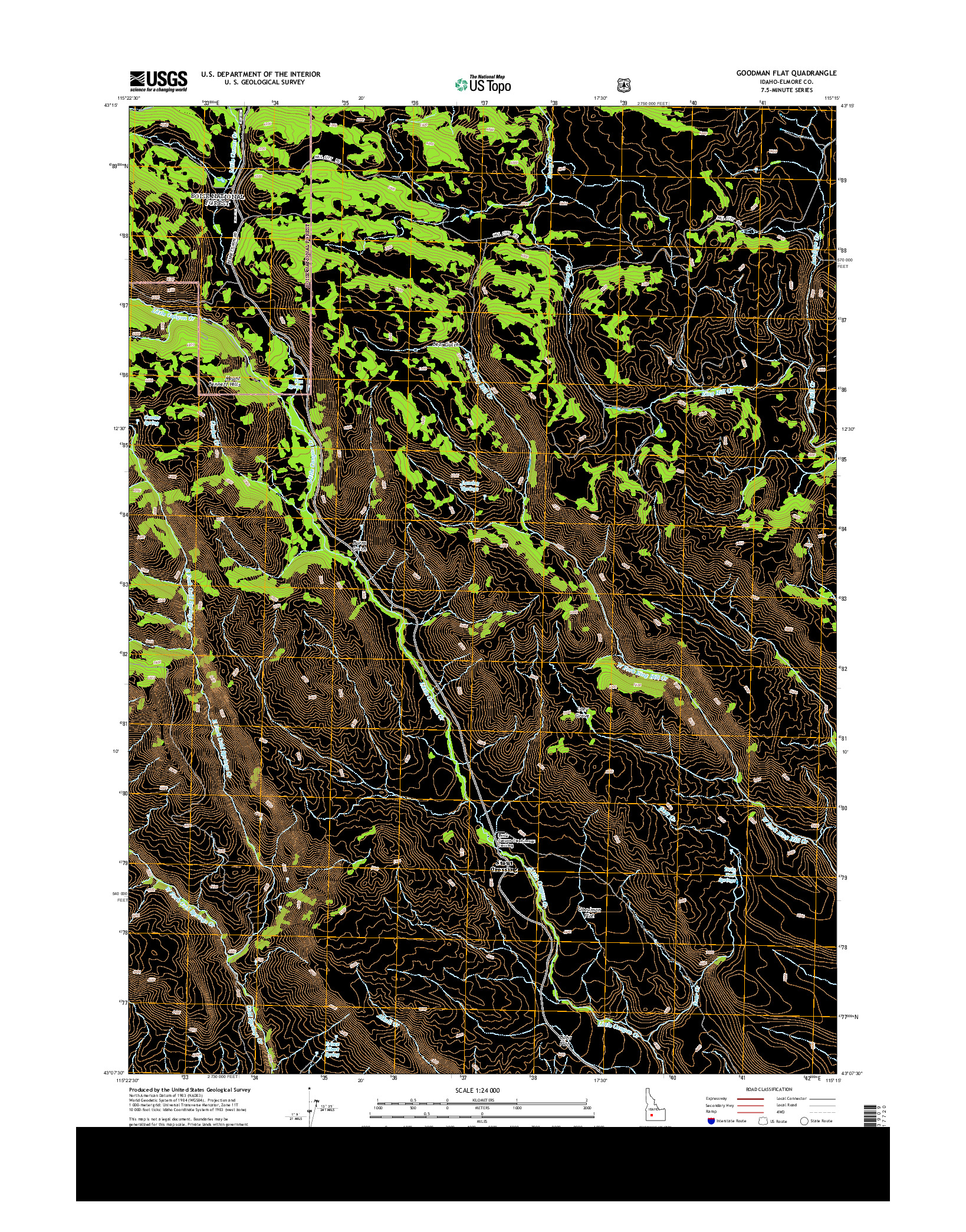 USGS US TOPO 7.5-MINUTE MAP FOR GOODMAN FLAT, ID 2013