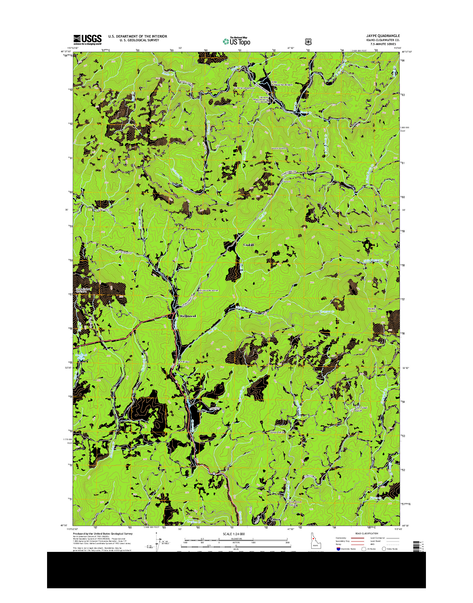 USGS US TOPO 7.5-MINUTE MAP FOR JAYPE, ID 2013