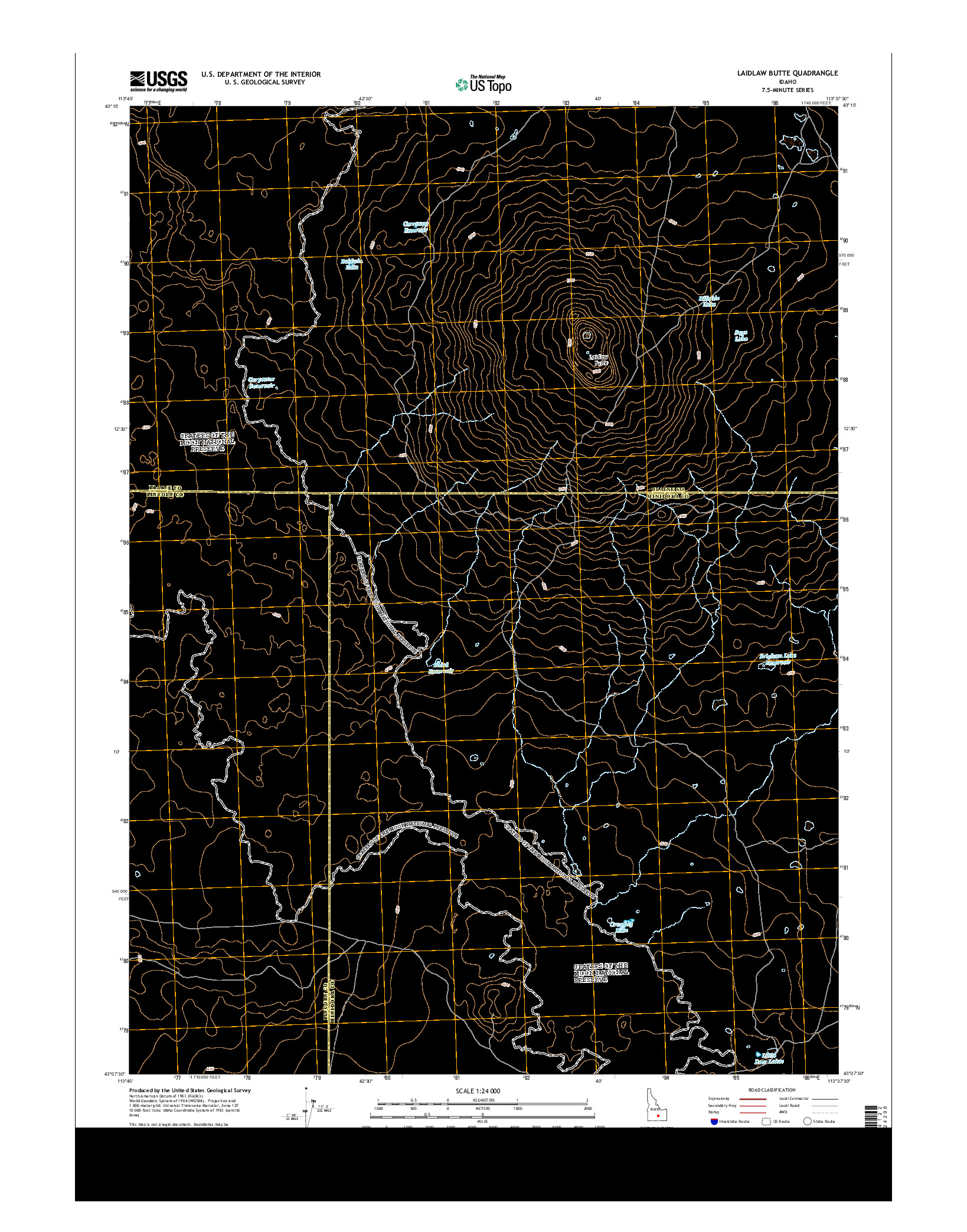 USGS US TOPO 7.5-MINUTE MAP FOR LAIDLAW BUTTE, ID 2013