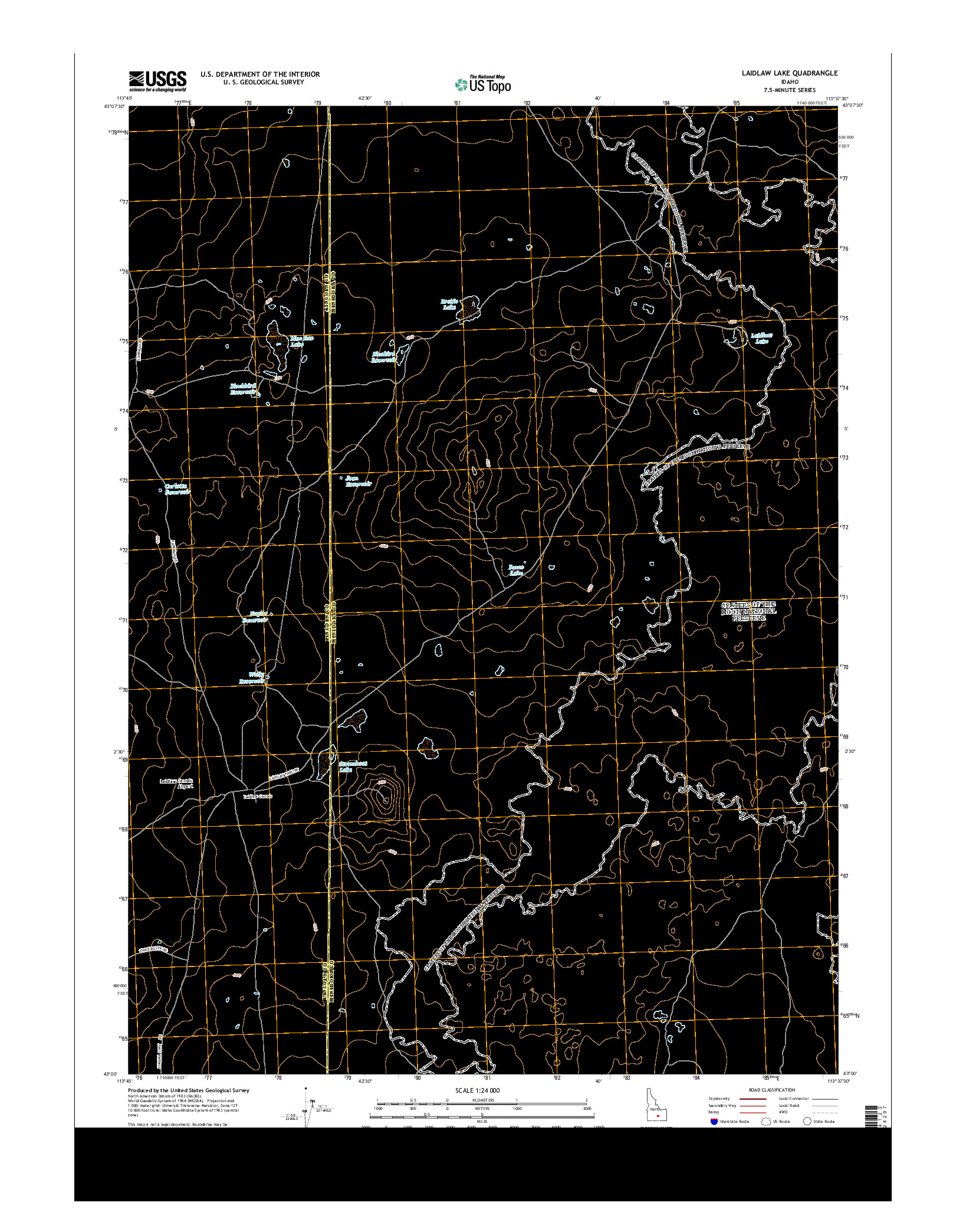 USGS US TOPO 7.5-MINUTE MAP FOR LAIDLAW LAKE, ID 2013