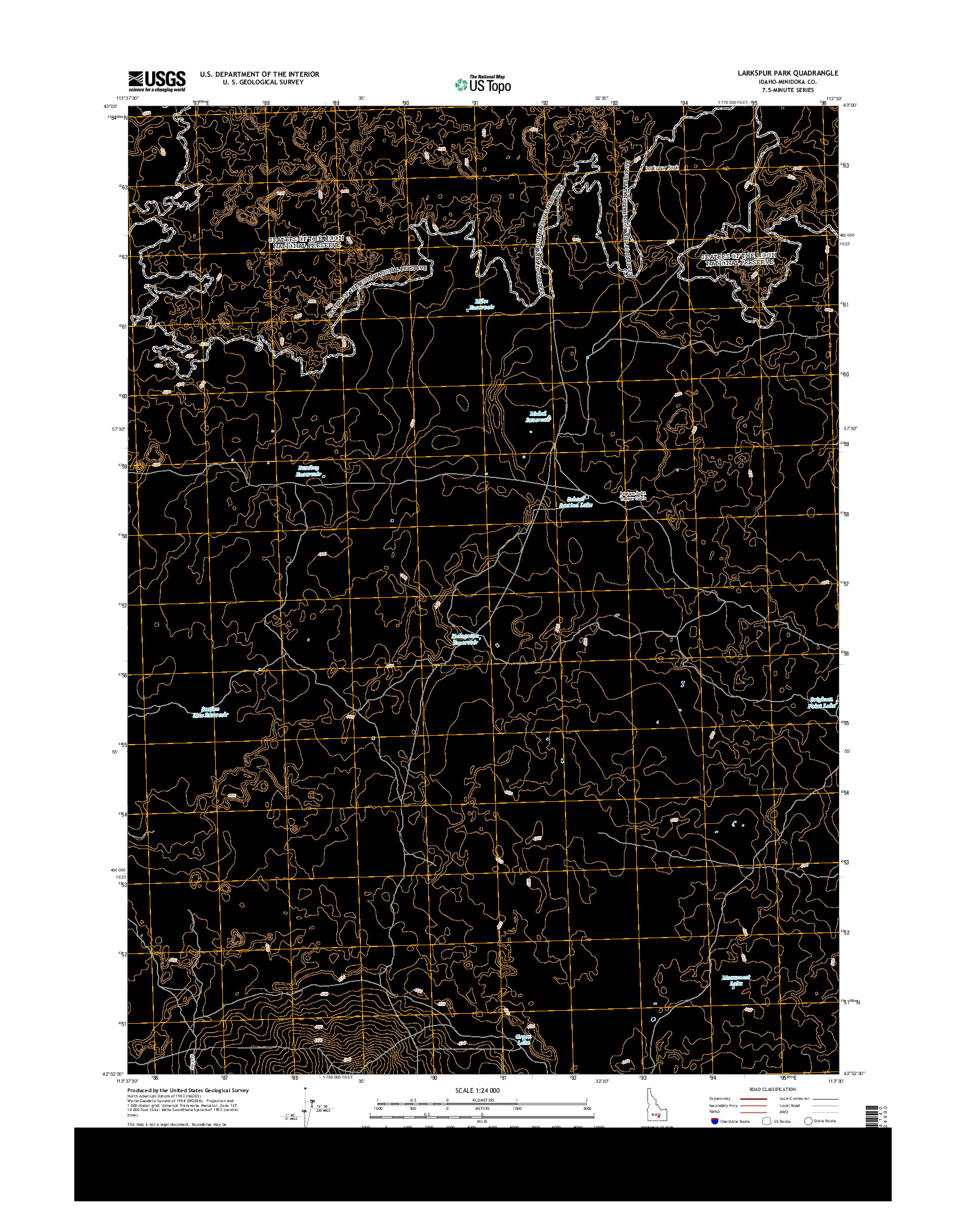 USGS US TOPO 7.5-MINUTE MAP FOR LARKSPUR PARK, ID 2013
