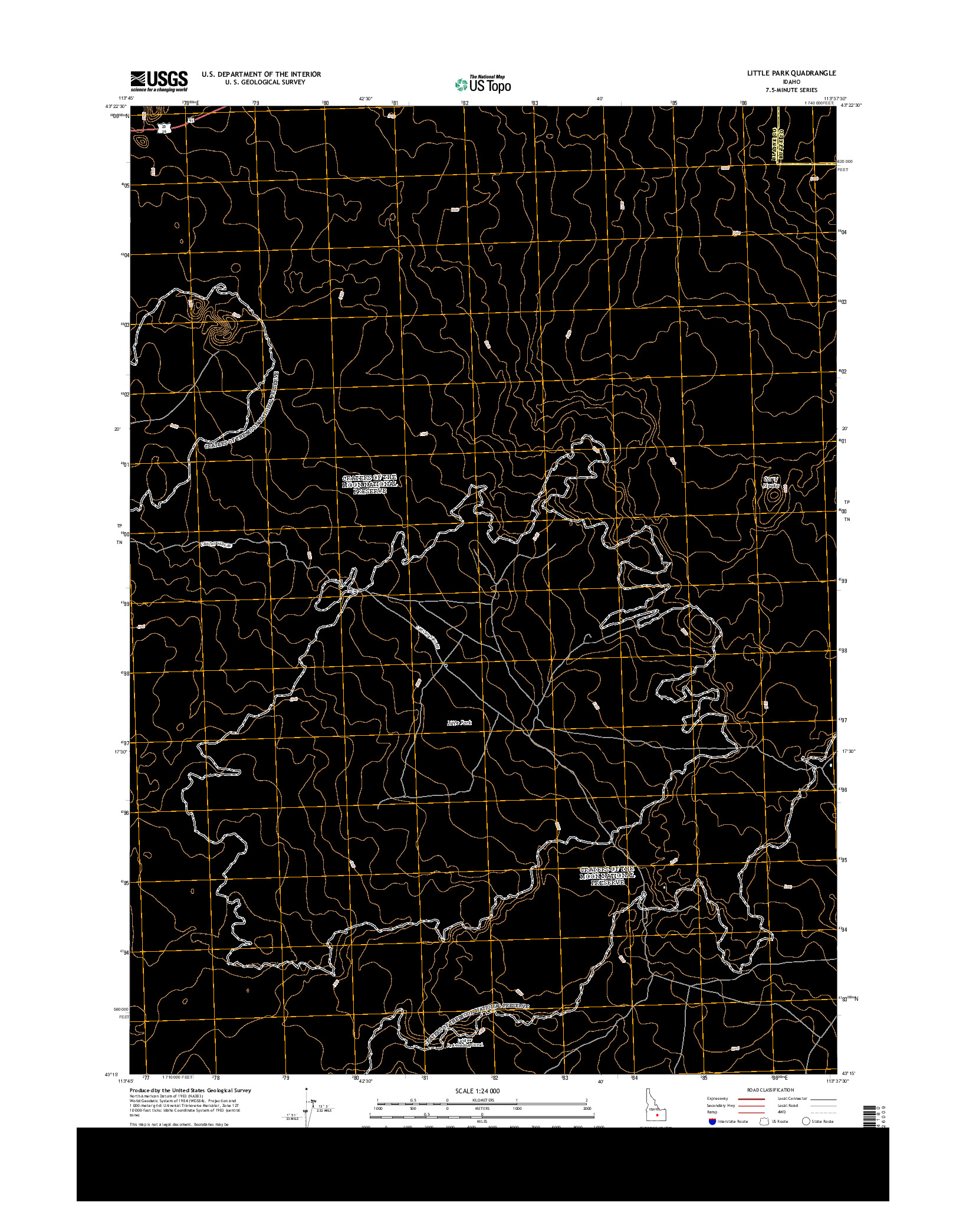 USGS US TOPO 7.5-MINUTE MAP FOR LITTLE PARK, ID 2013