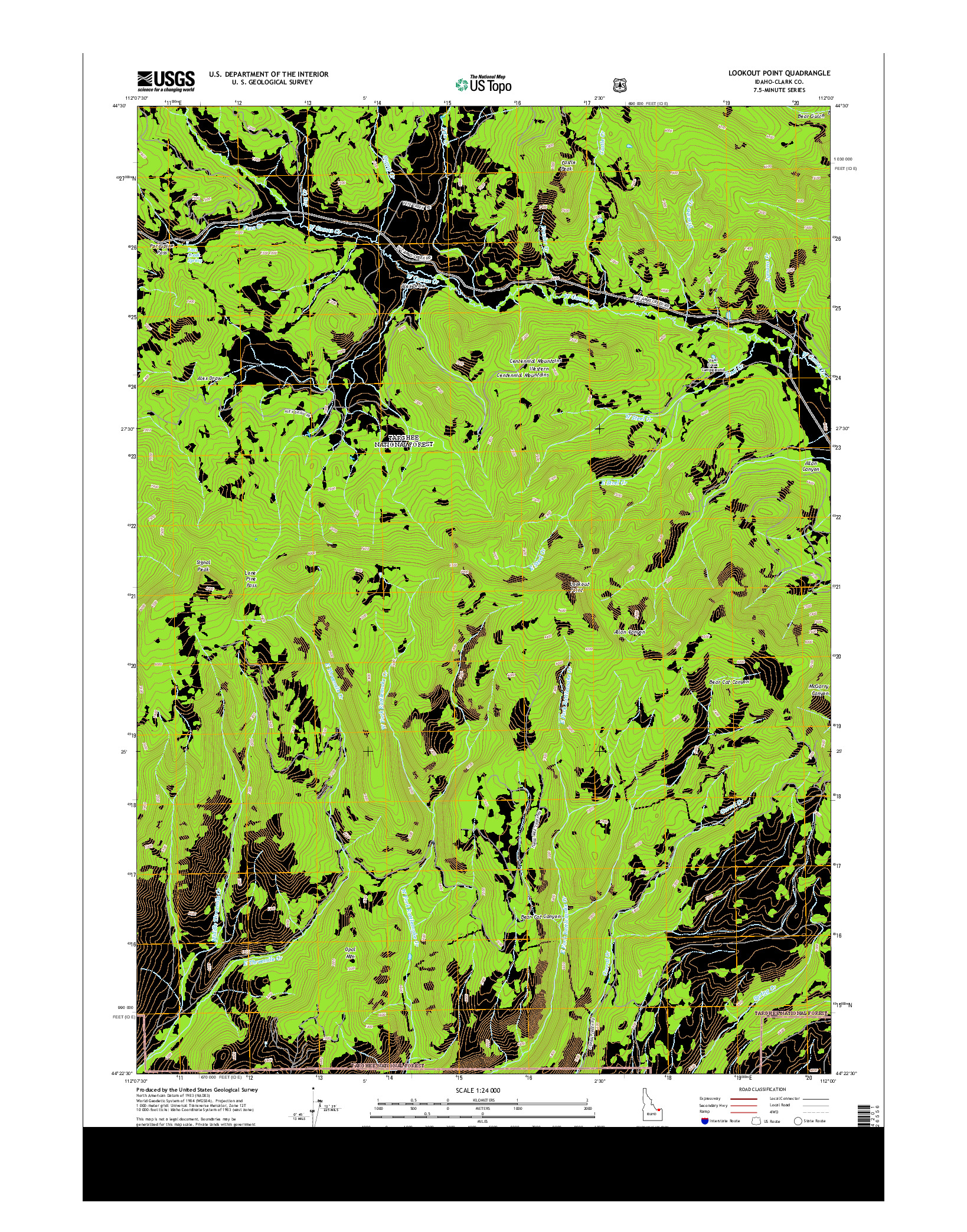 USGS US TOPO 7.5-MINUTE MAP FOR LOOKOUT POINT, ID 2013