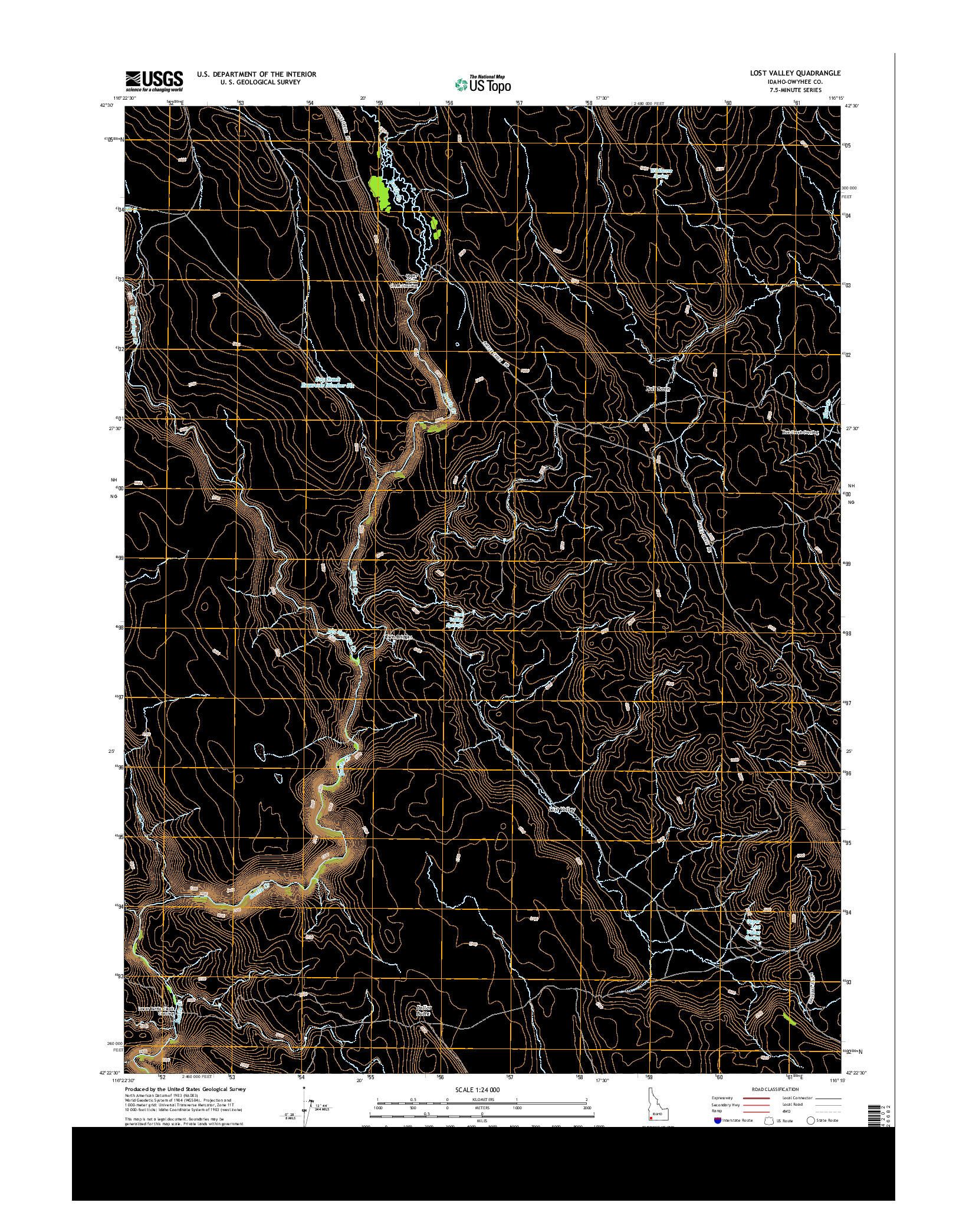 USGS US TOPO 7.5-MINUTE MAP FOR LOST VALLEY, ID 2013