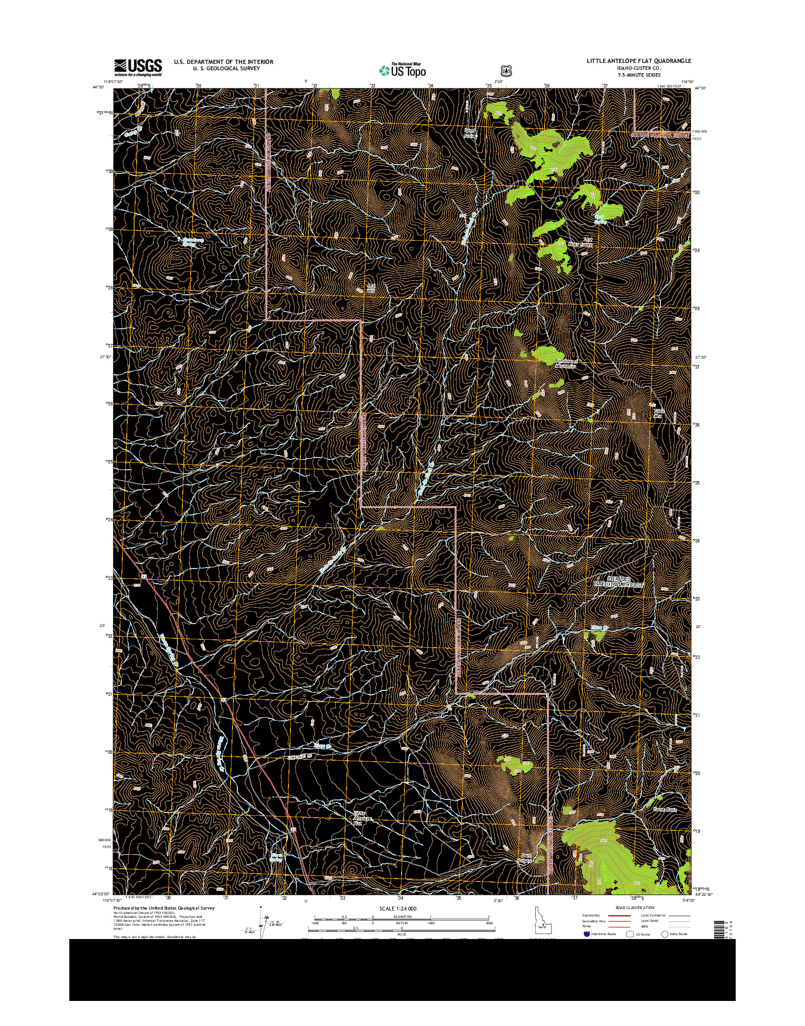 USGS US TOPO 7.5-MINUTE MAP FOR LITTLE ANTELOPE FLAT, ID 2013