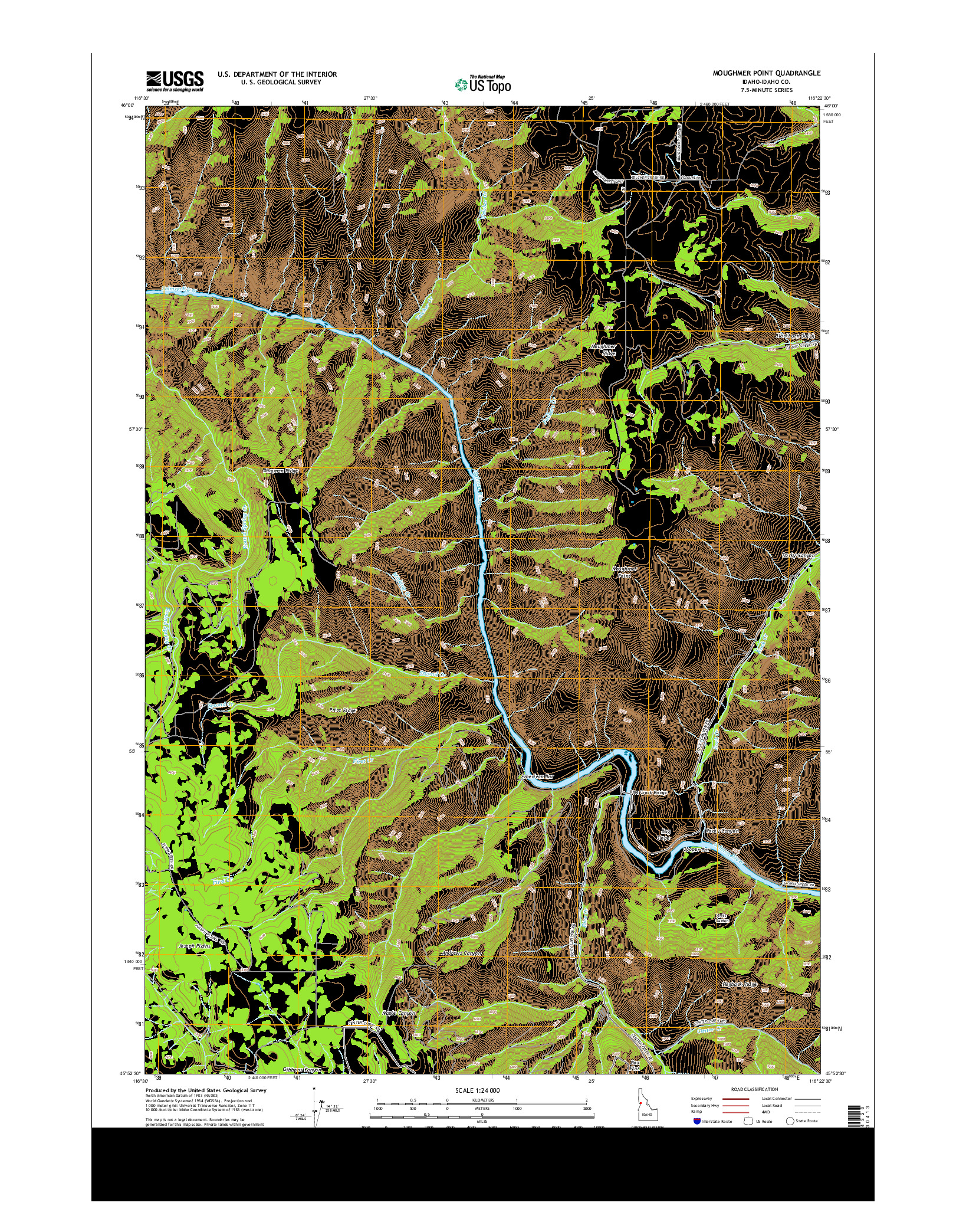 USGS US TOPO 7.5-MINUTE MAP FOR MOUGHMER POINT, ID 2013
