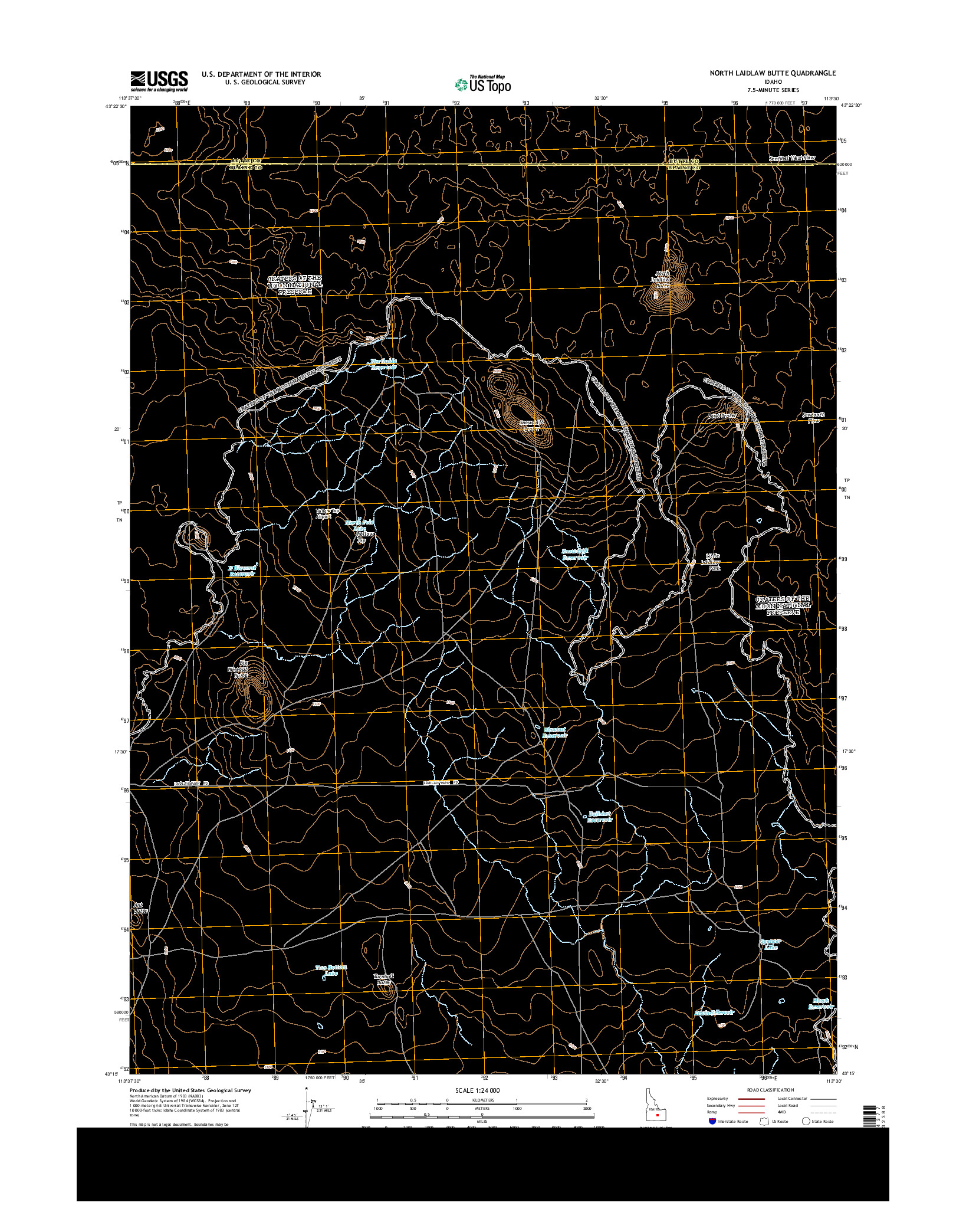 USGS US TOPO 7.5-MINUTE MAP FOR NORTH LAIDLAW BUTTE, ID 2013