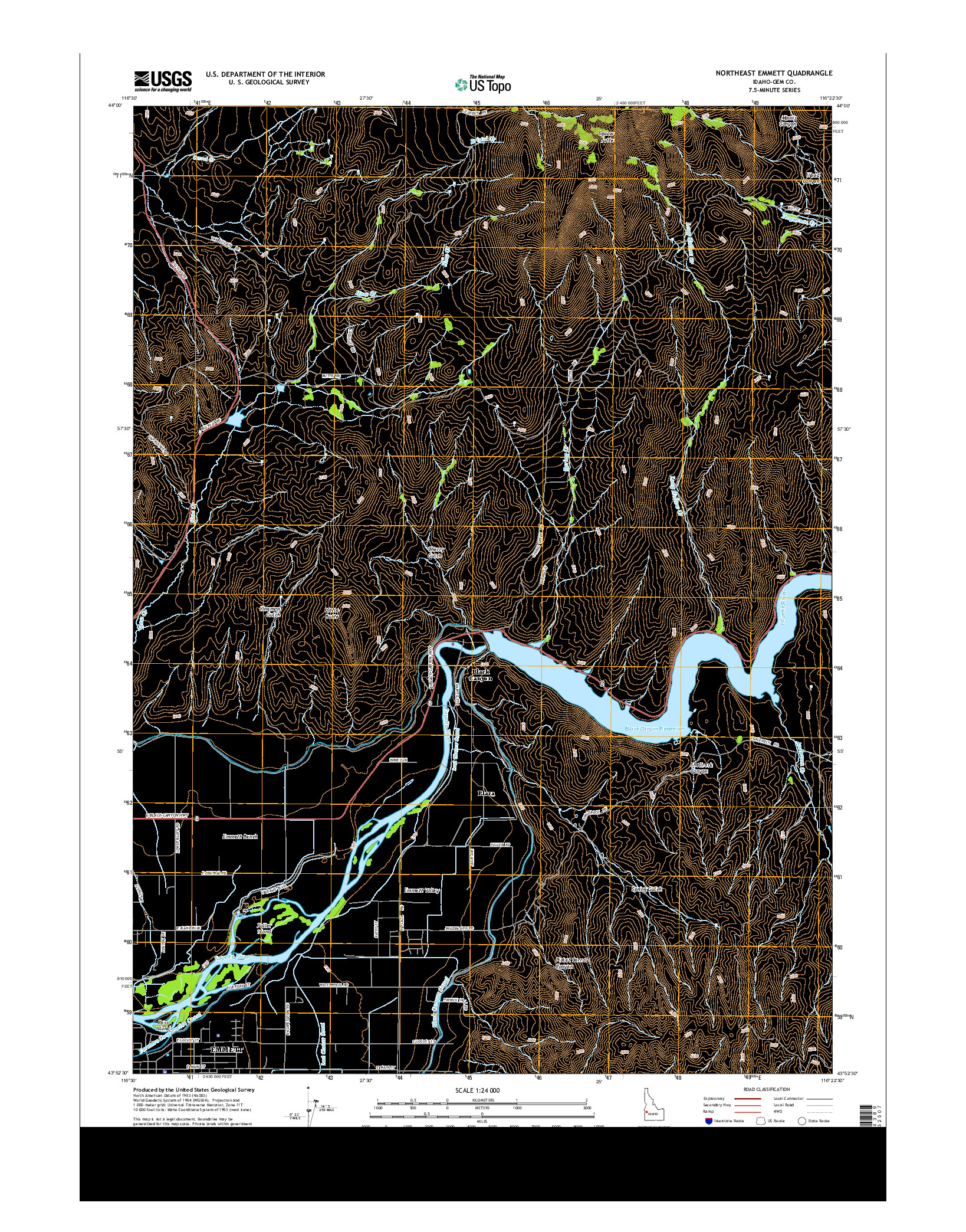 USGS US TOPO 7.5-MINUTE MAP FOR NORTHEAST EMMETT, ID 2013