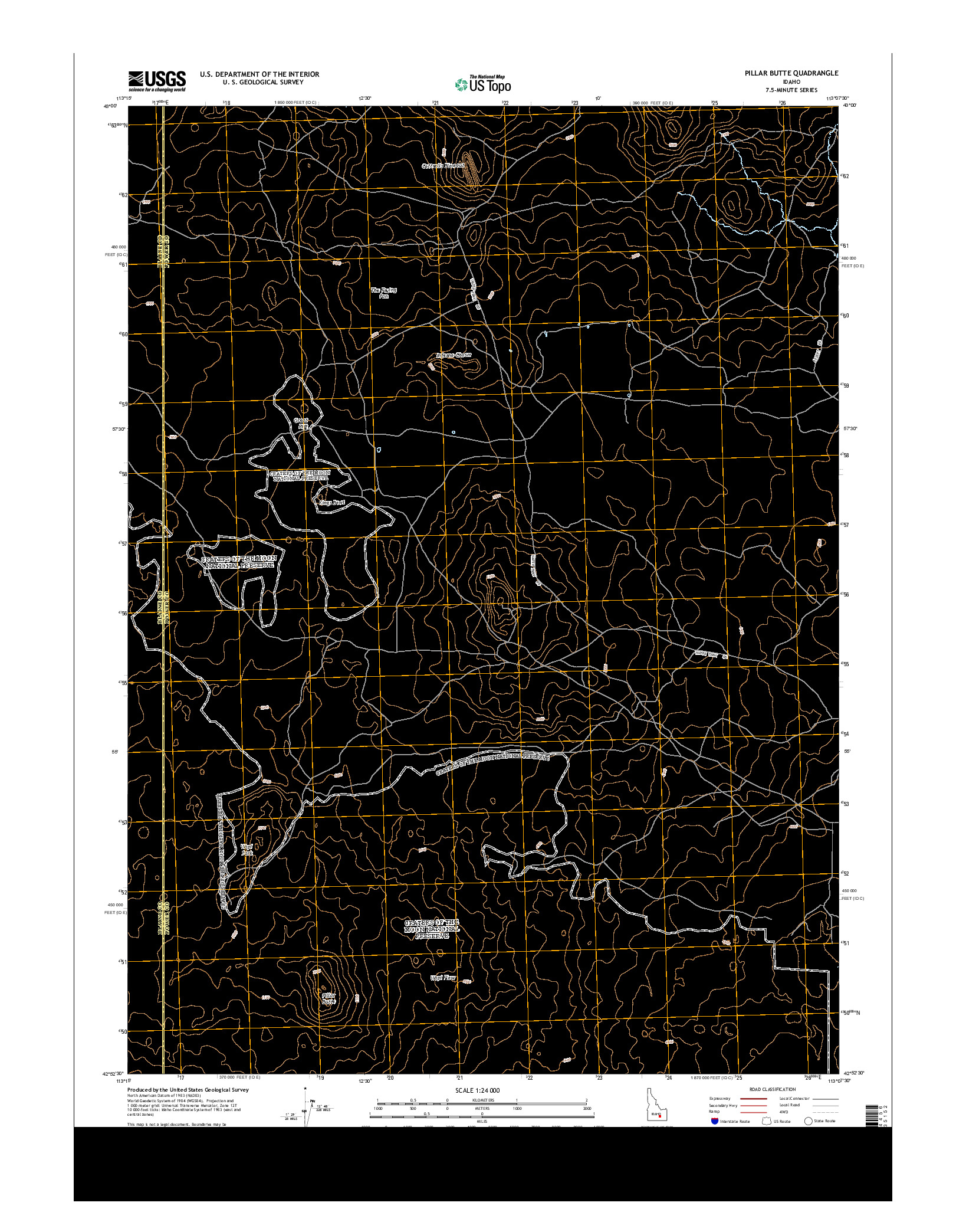 USGS US TOPO 7.5-MINUTE MAP FOR PILLAR BUTTE, ID 2013