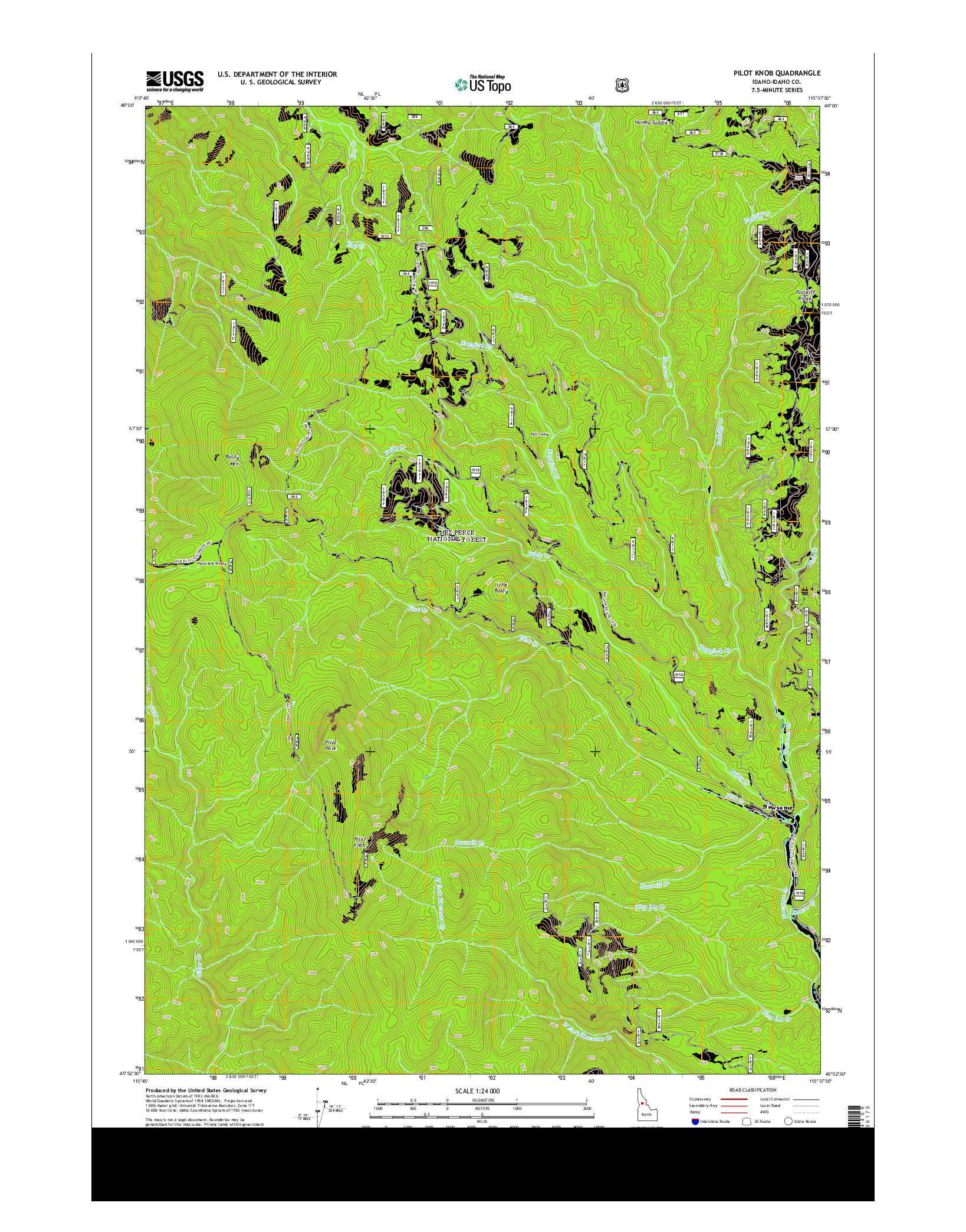 USGS US TOPO 7.5-MINUTE MAP FOR PILOT KNOB, ID 2013