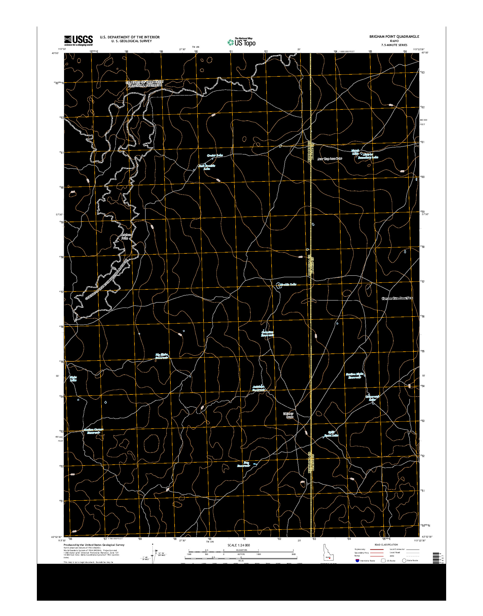 USGS US TOPO 7.5-MINUTE MAP FOR BRIGHAM POINT, ID 2013