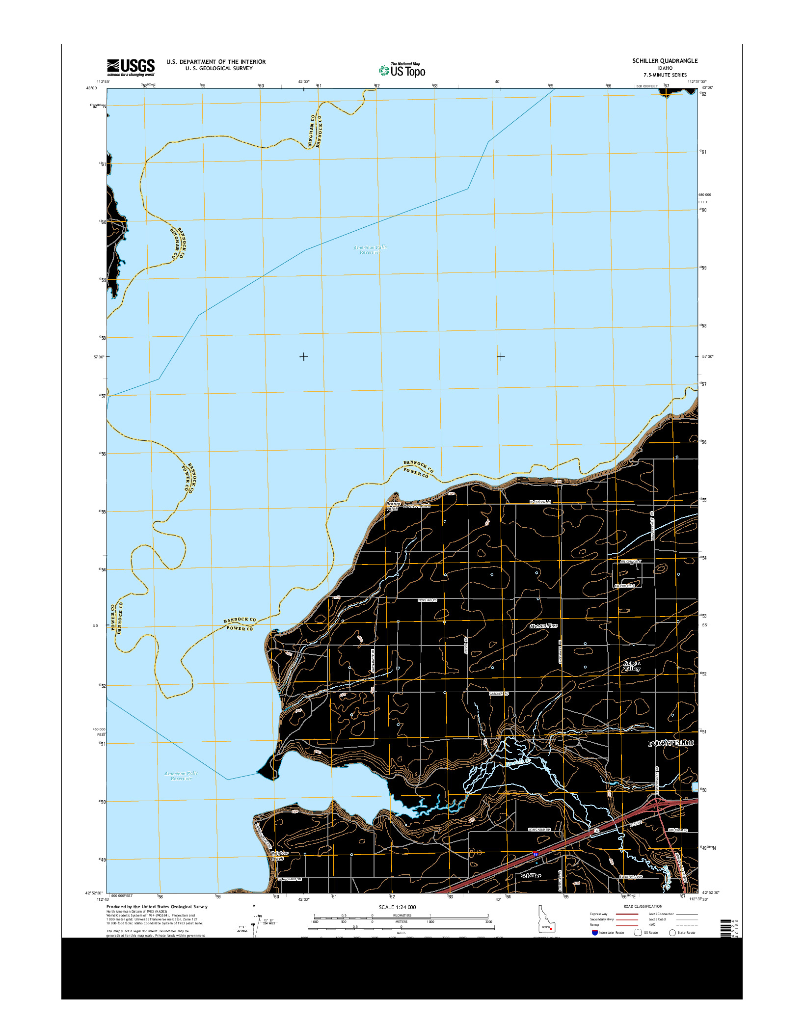 USGS US TOPO 7.5-MINUTE MAP FOR SCHILLER, ID 2013