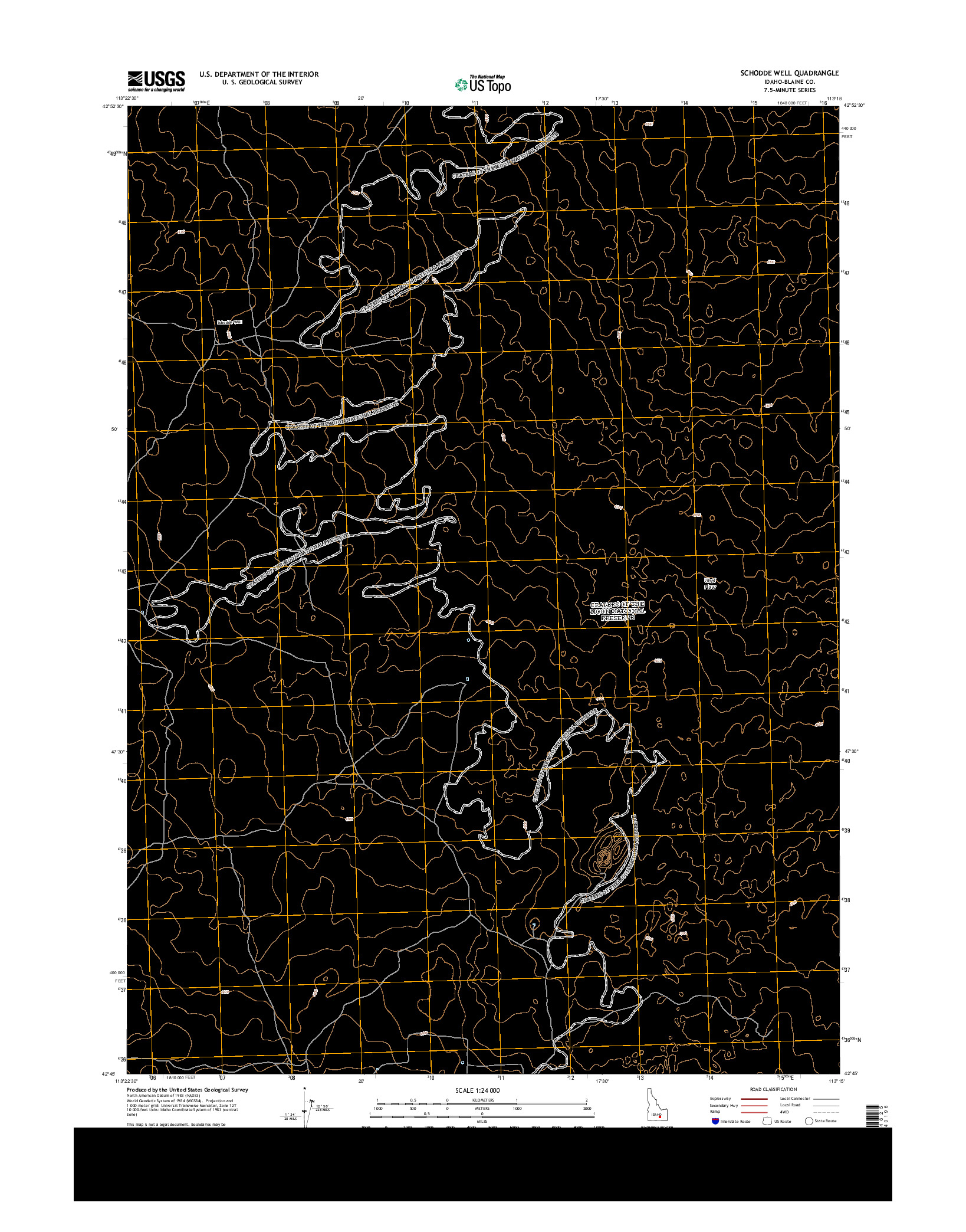 USGS US TOPO 7.5-MINUTE MAP FOR SCHODDE WELL, ID 2013