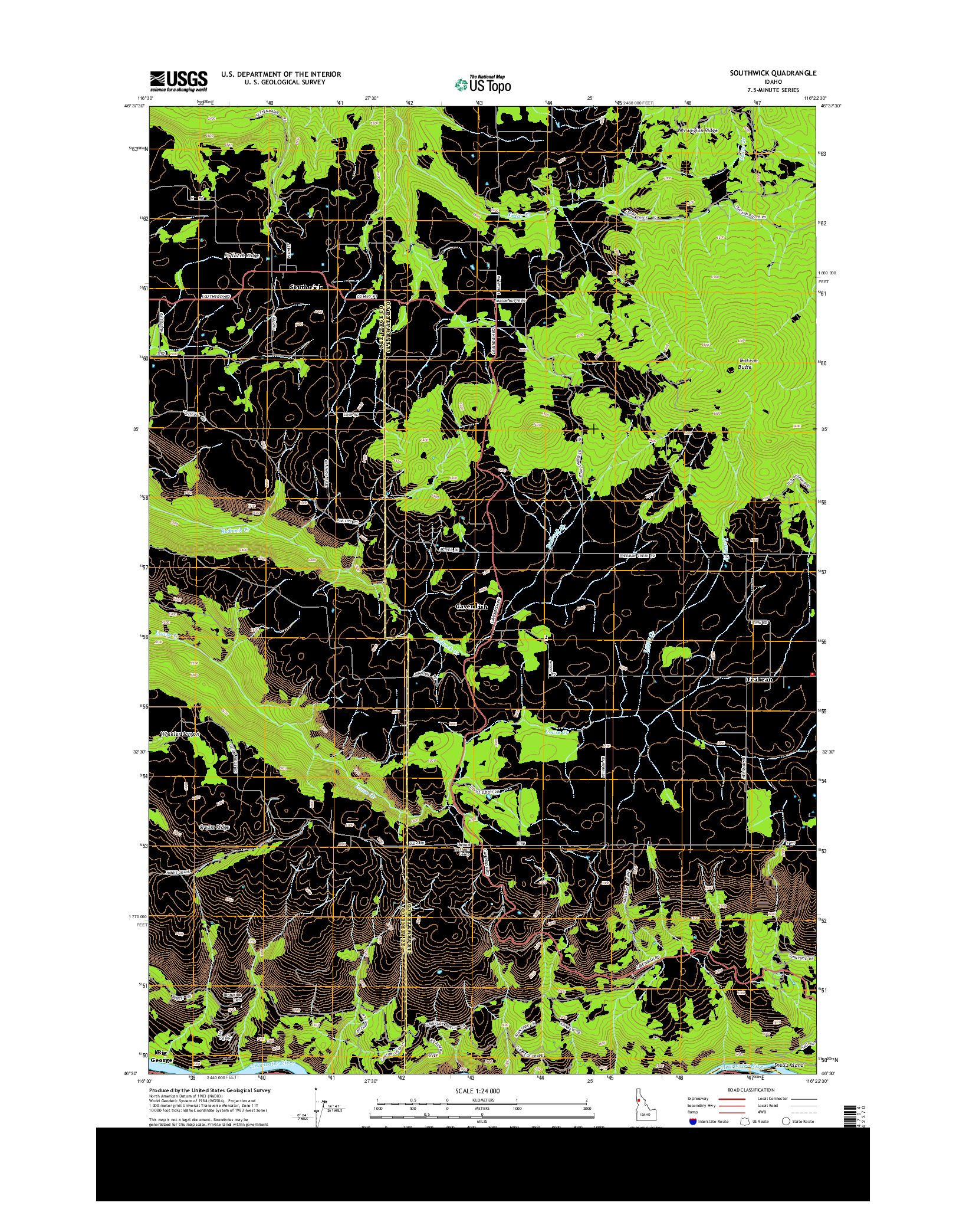 USGS US TOPO 7.5-MINUTE MAP FOR SOUTHWICK, ID 2013