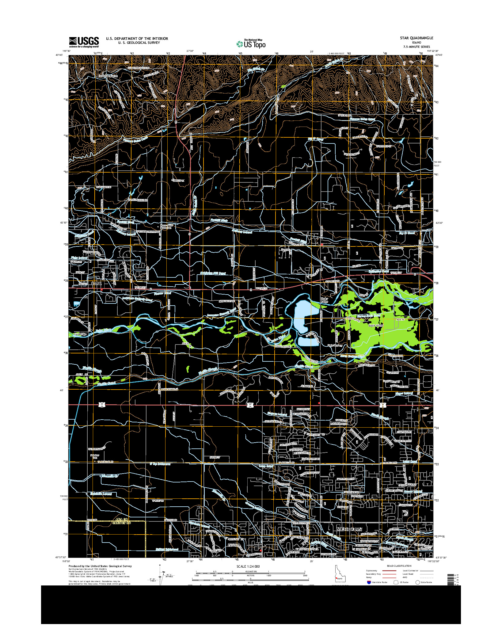 USGS US TOPO 7.5-MINUTE MAP FOR STAR, ID 2013