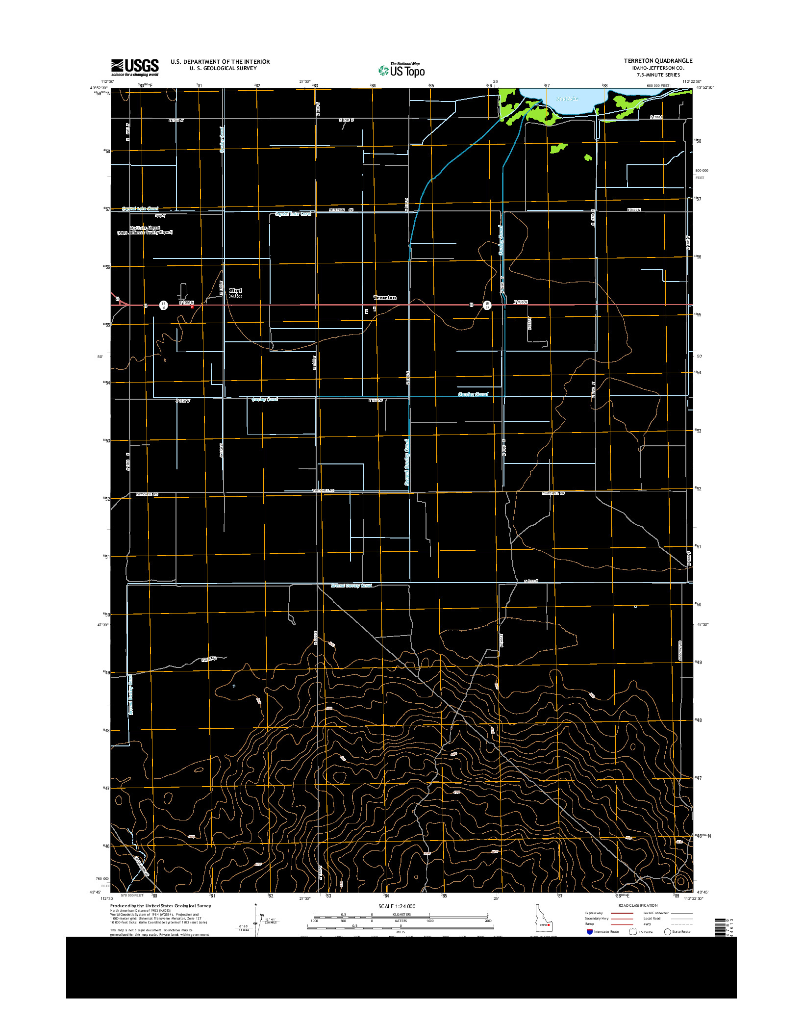 USGS US TOPO 7.5-MINUTE MAP FOR TERRETON, ID 2013