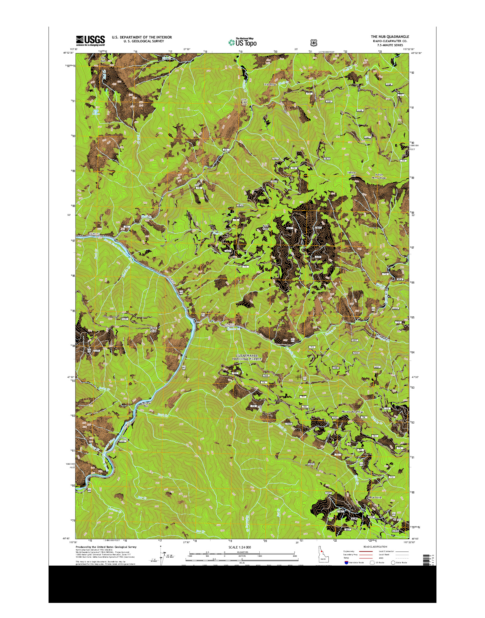 USGS US TOPO 7.5-MINUTE MAP FOR THE NUB, ID 2013