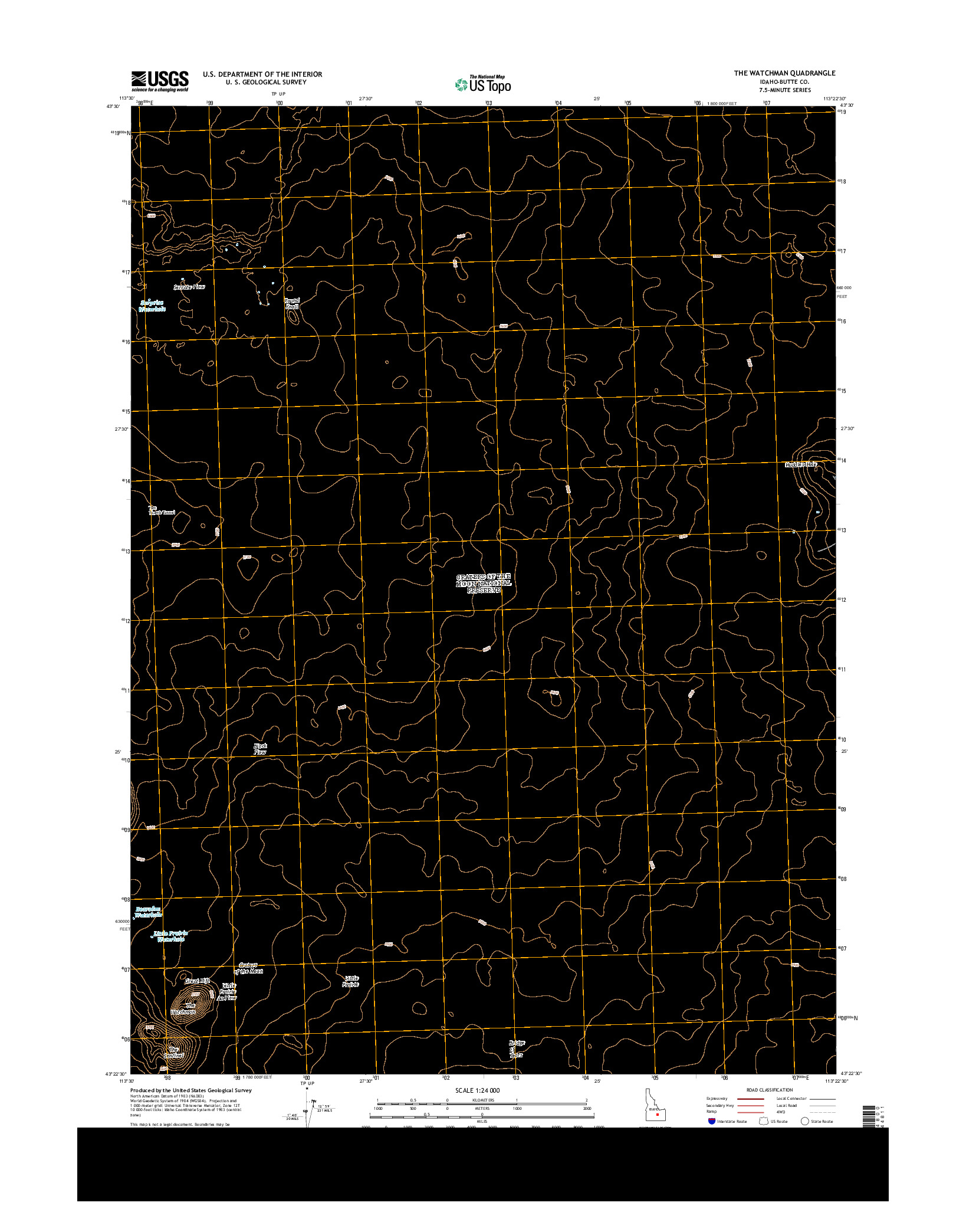 USGS US TOPO 7.5-MINUTE MAP FOR THE WATCHMAN, ID 2013