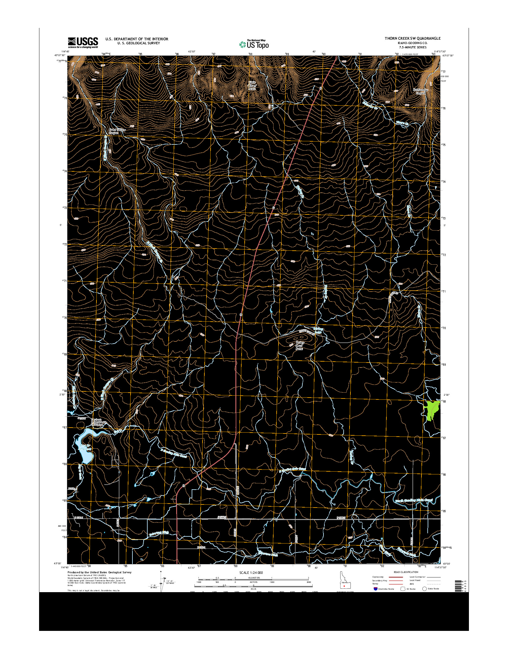 USGS US TOPO 7.5-MINUTE MAP FOR THORN CREEK SW, ID 2013